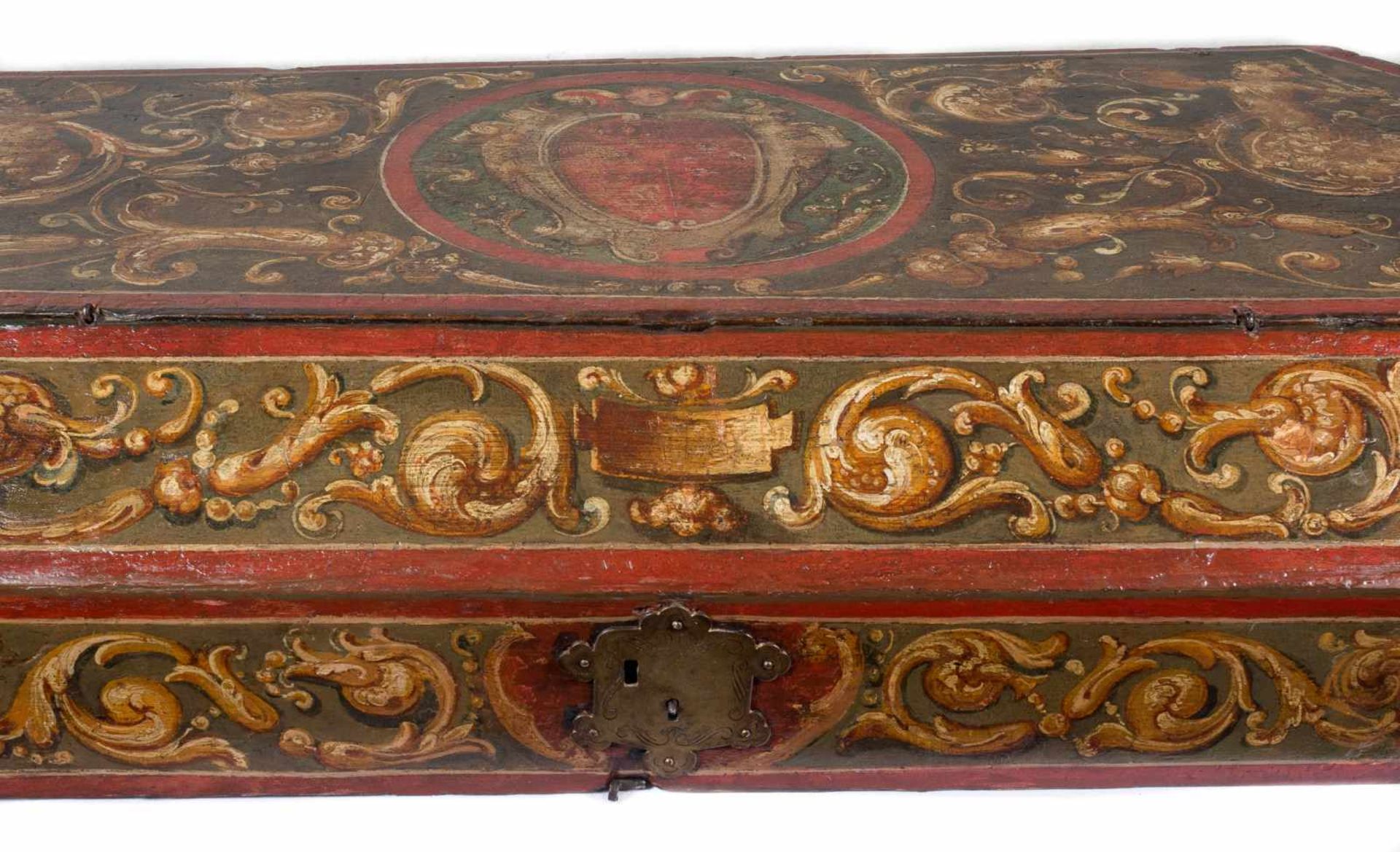 Virginal of the late 16th century. In an important carved wooden, polychrome and painted at the - Bild 17 aus 18