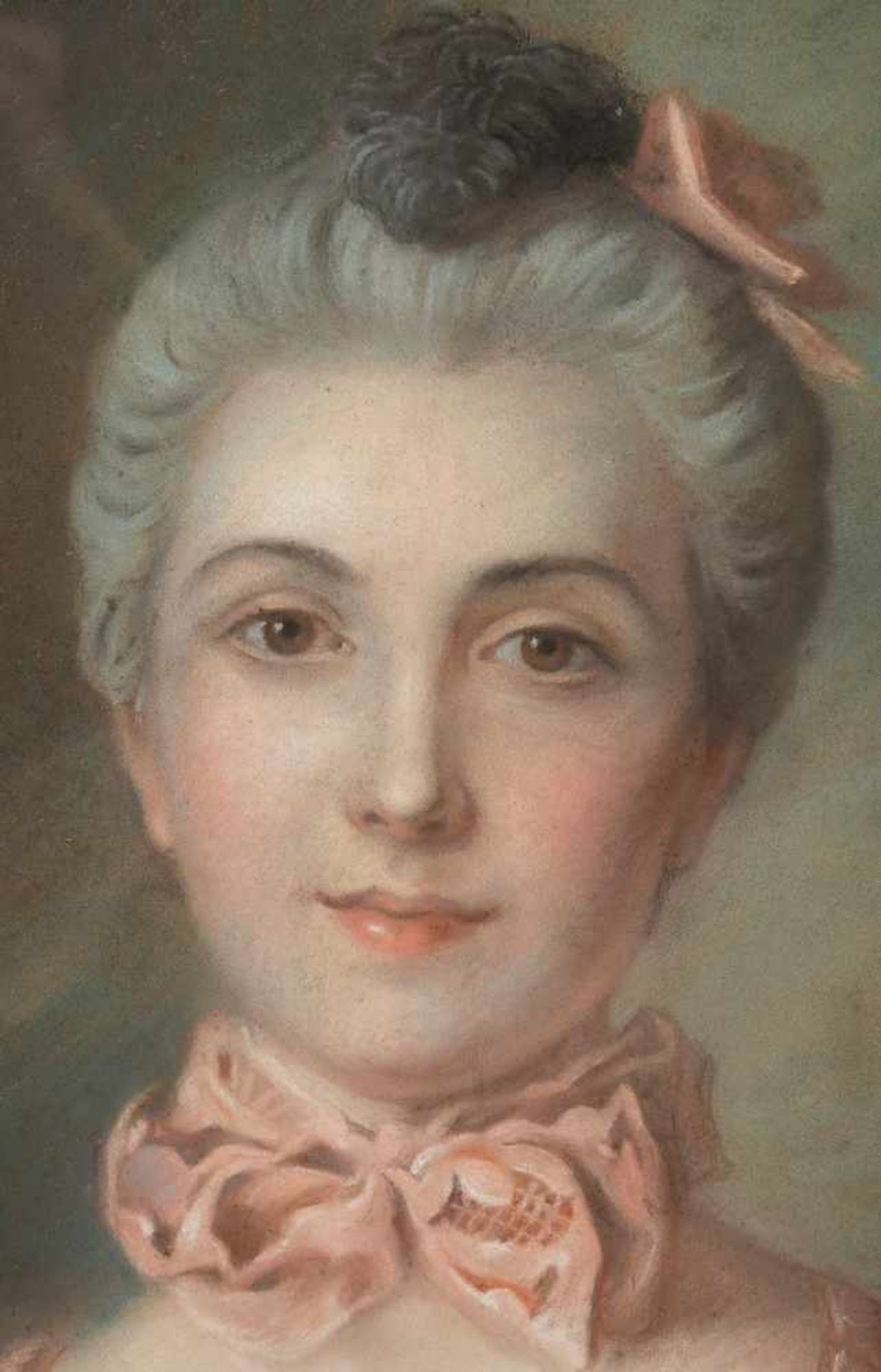18th century French School "Lady"Pastel on paper. 60 x 45 cm.- - -22.00 % buyer's premium on the - Bild 2 aus 2