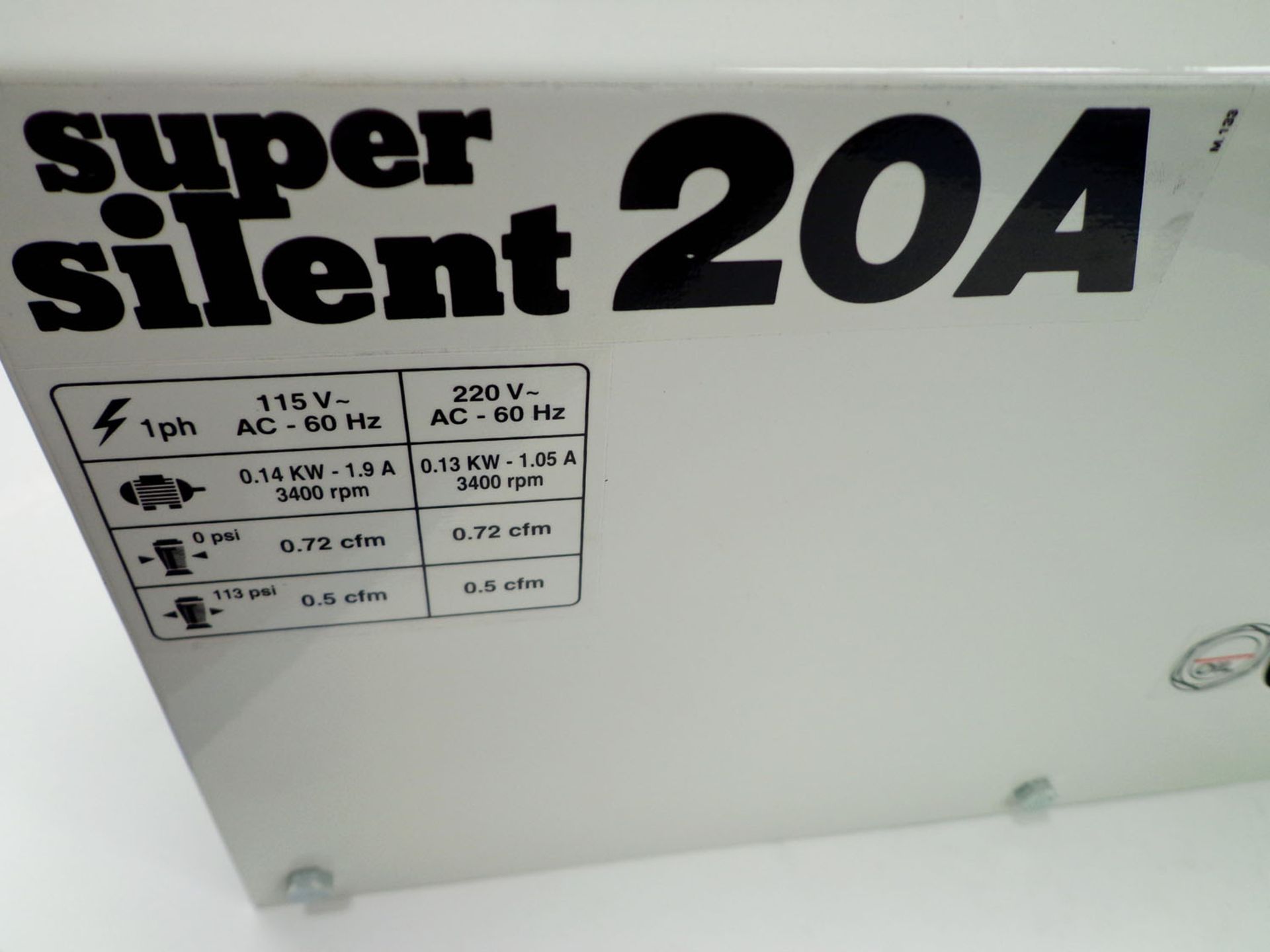 Super Silent 20A Compresser. - Image 2 of 4