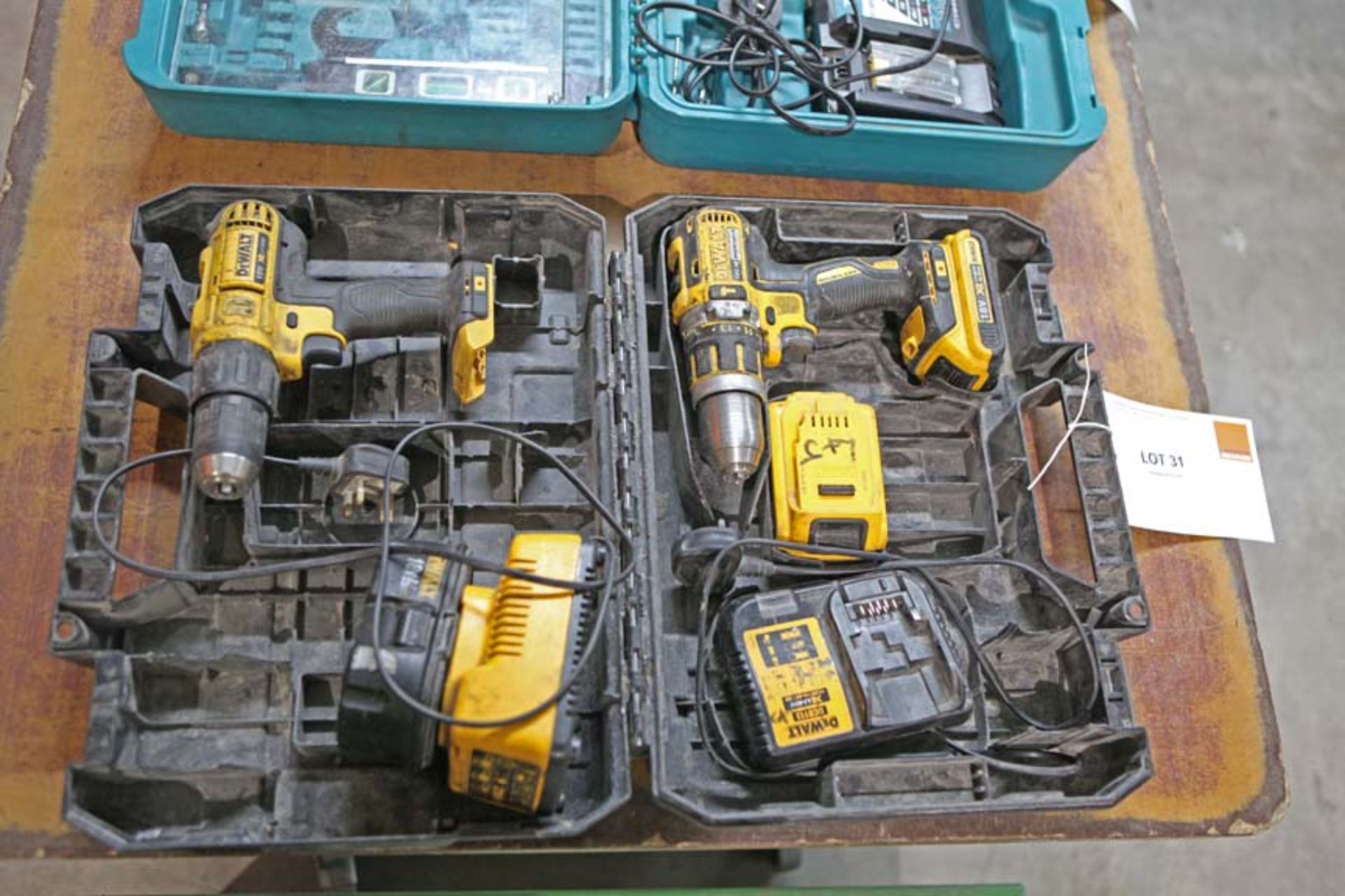 2 DeWALT Battery Drill in cases