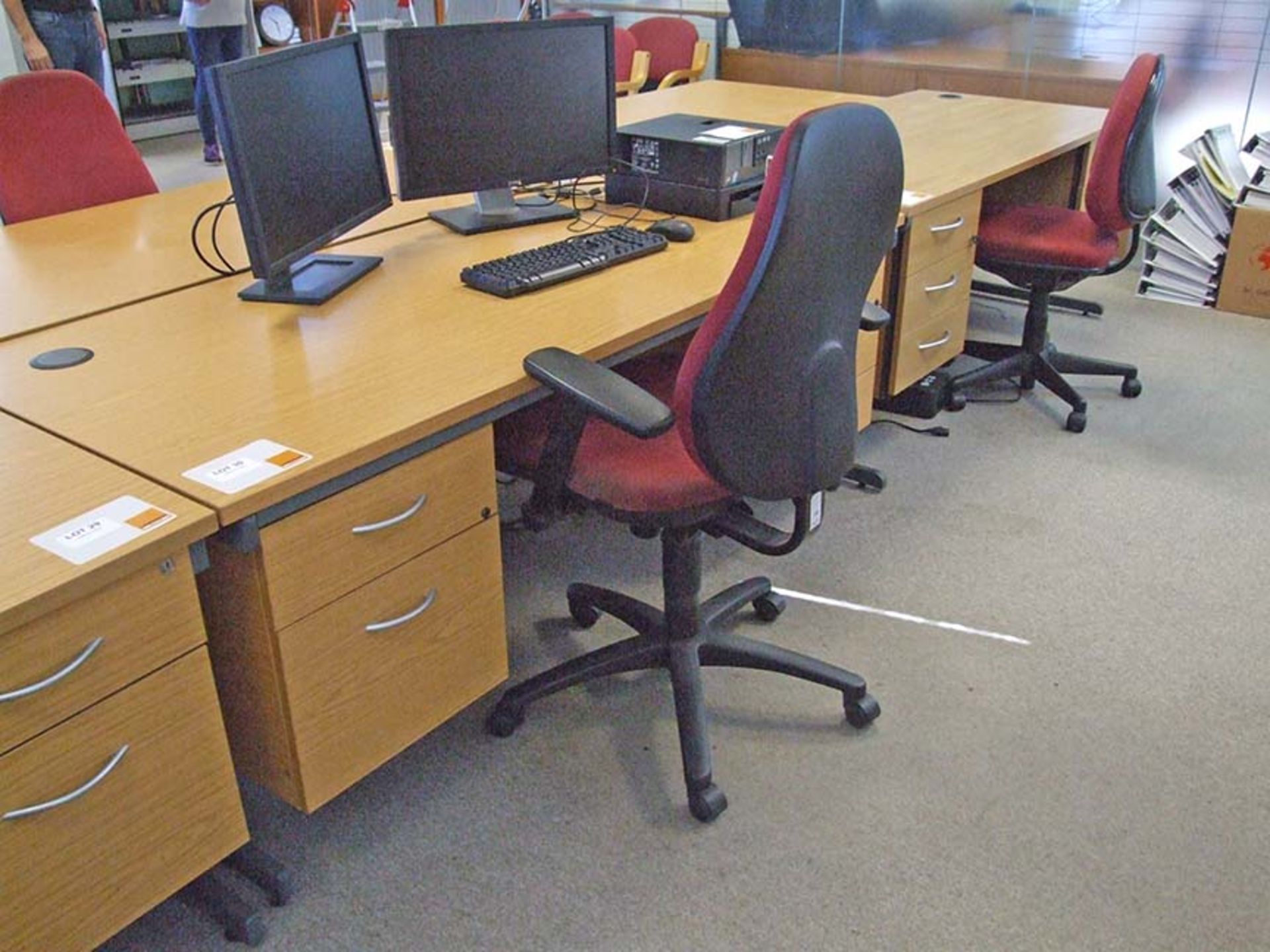 Double Pedestal Desk 1800 wide with operators chair