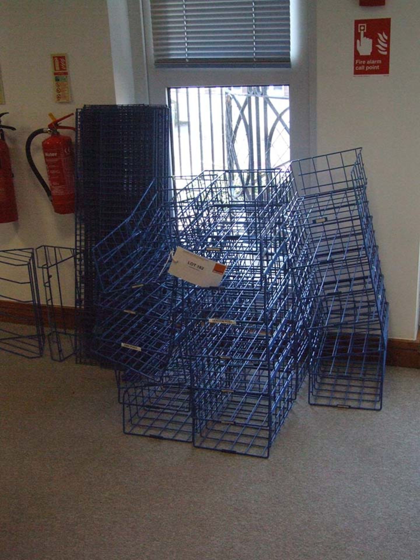 Over 20 Blue Coated wire Baskets