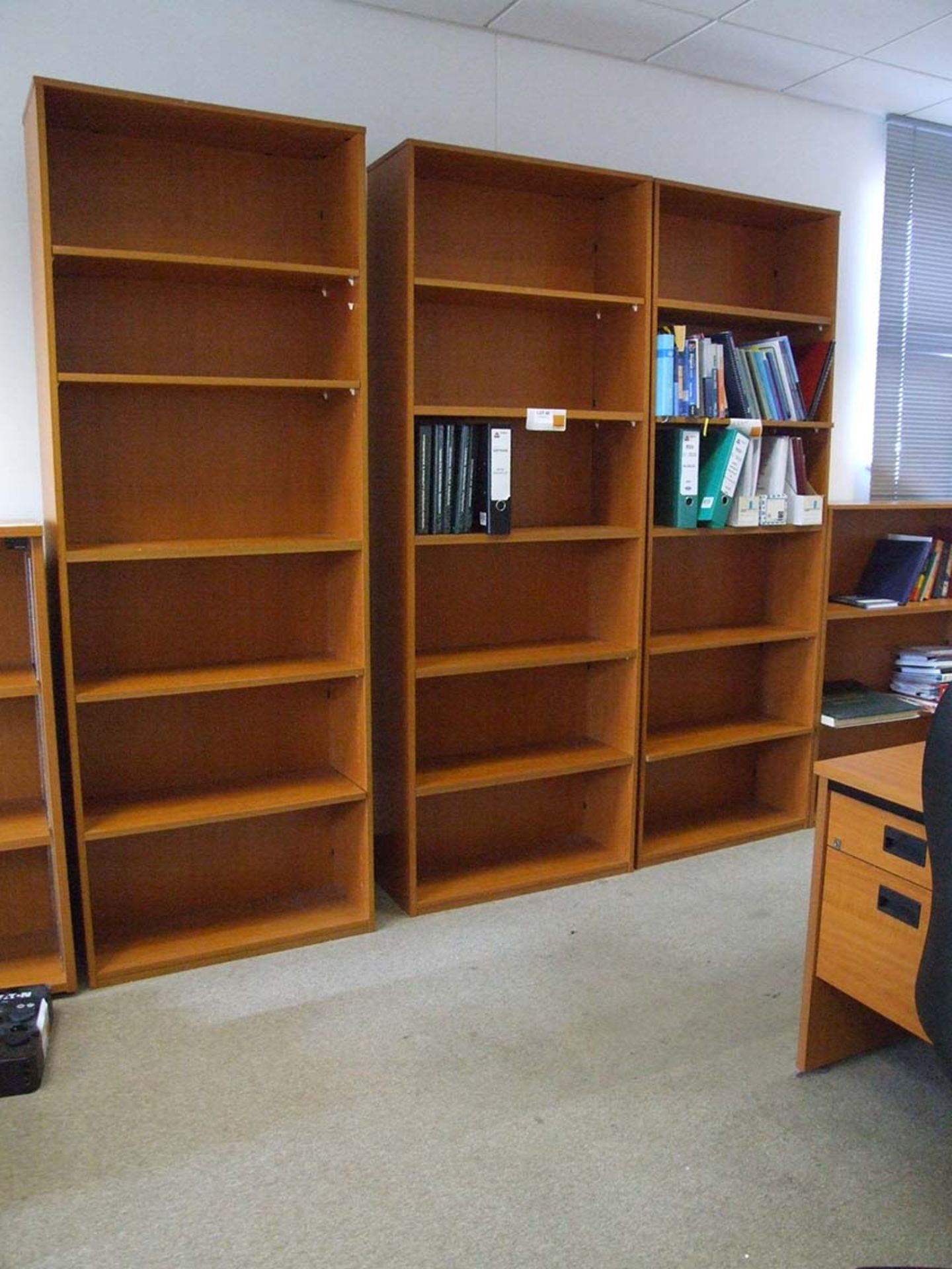 3 Tall Bookcases each 800 wide and 2200 high