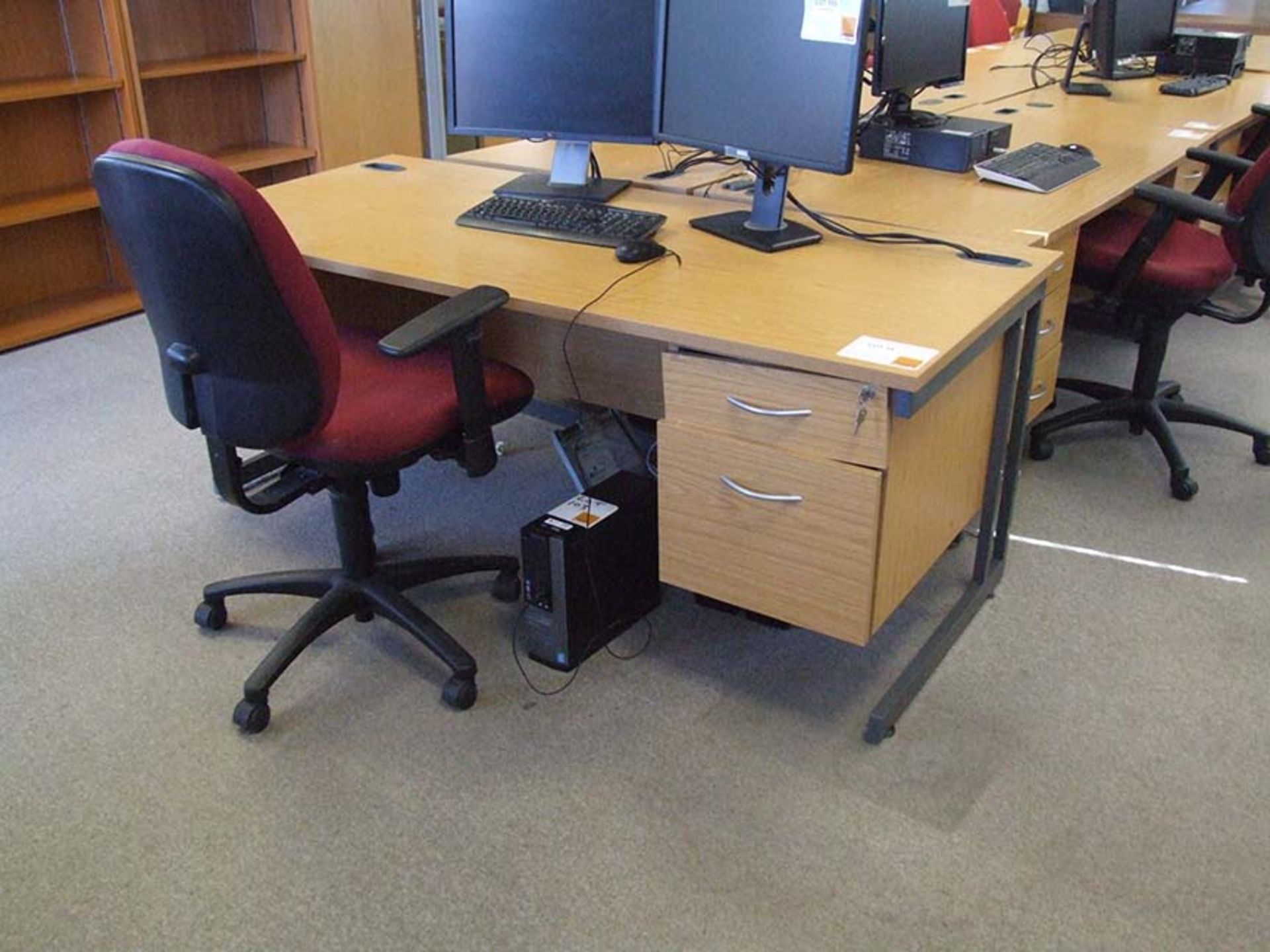 Double Pedestal Desk 1800 wide with operators chair