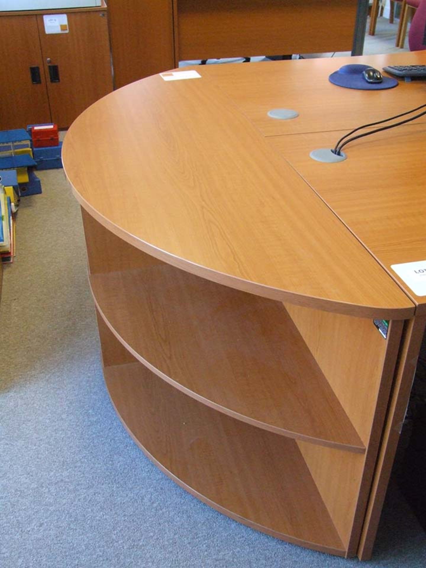 Large curved low Bookcase 1600 wide