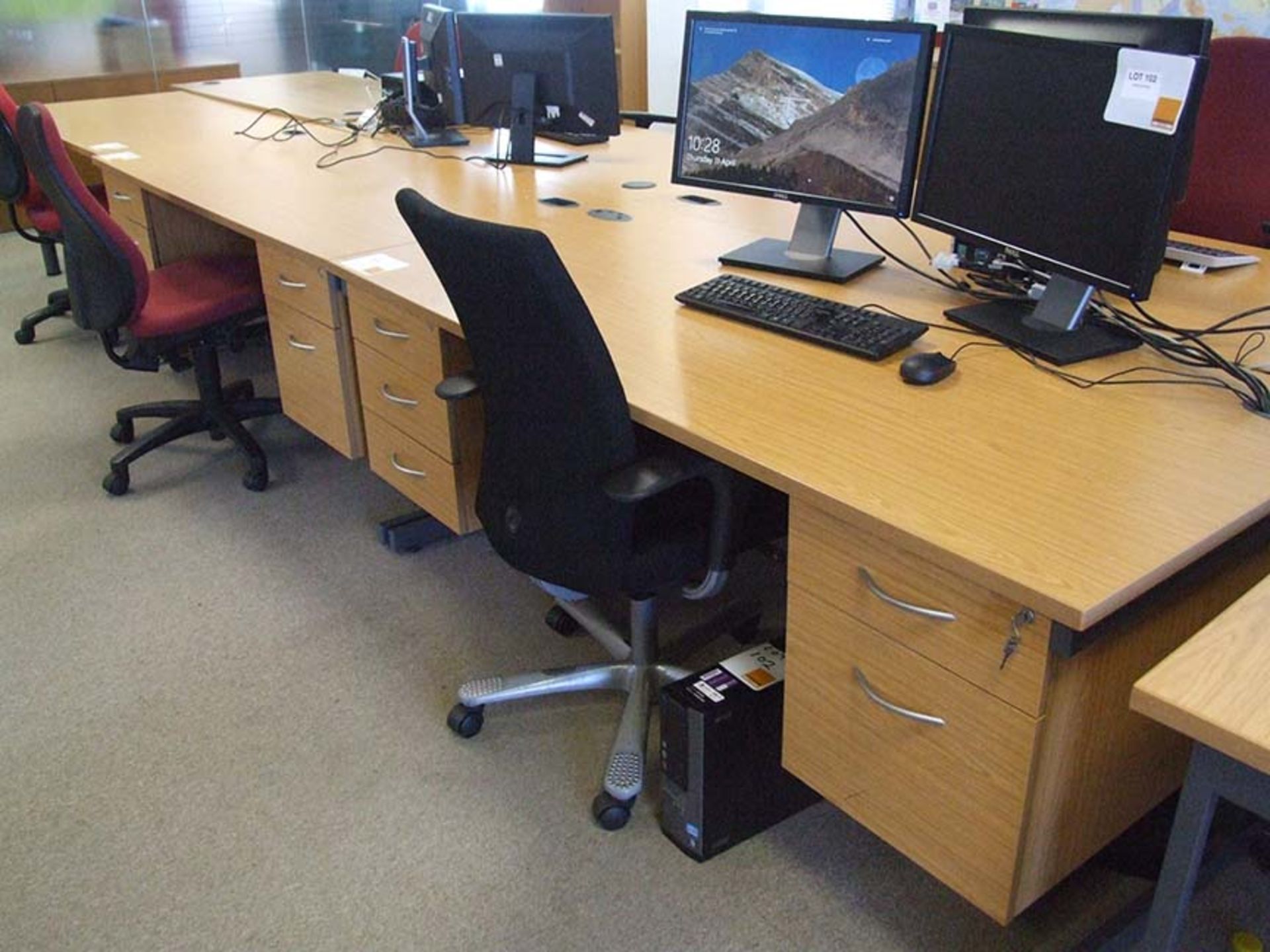 Double Pedestal Desk 1800 wide with operators chair