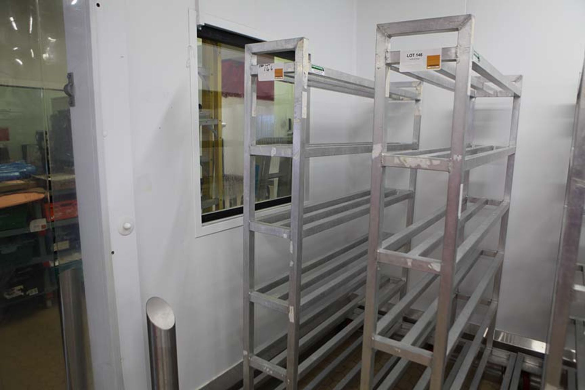 2 Mobile meat drying frames1500 x 600 mm 1970 tall