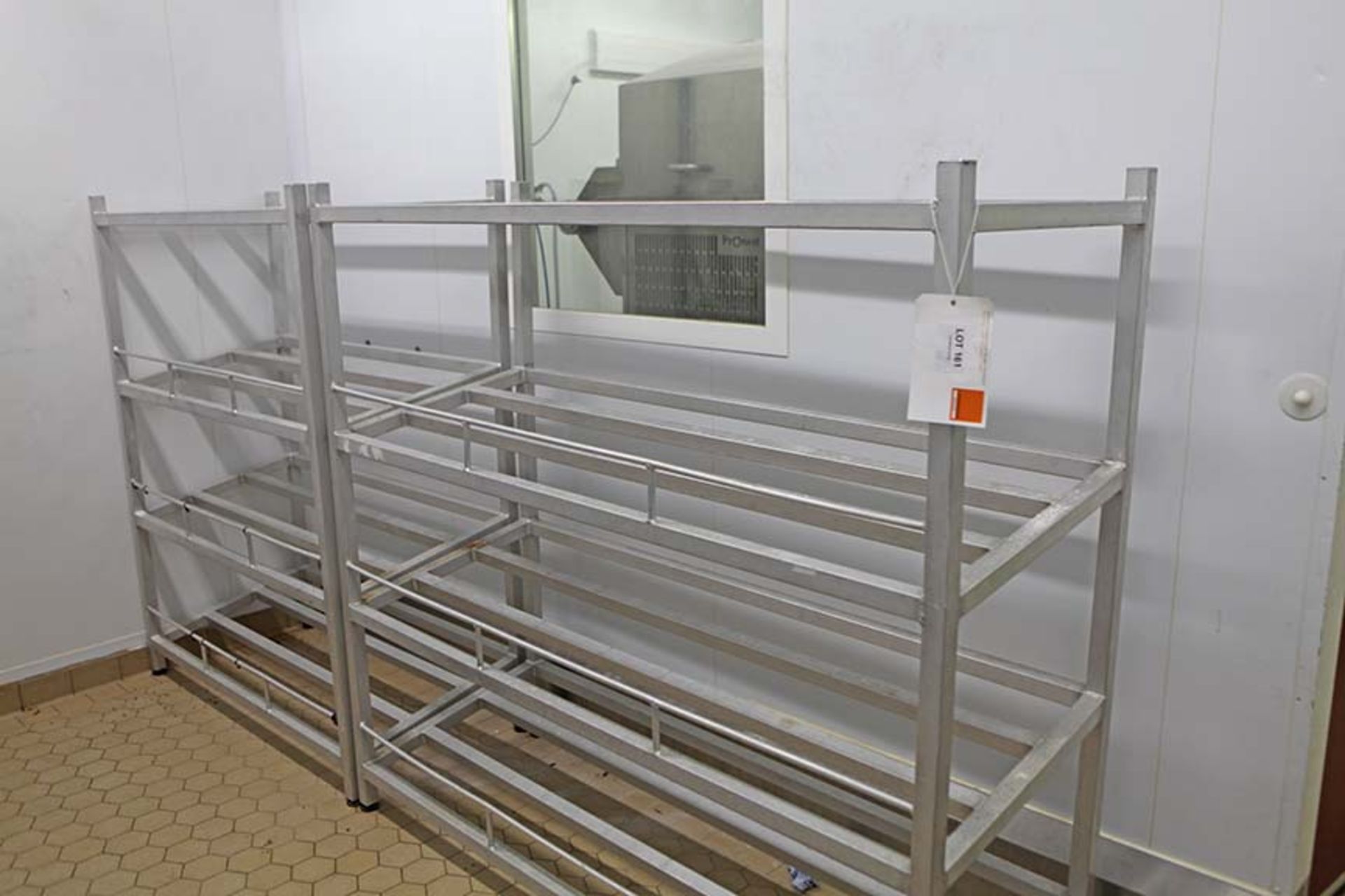 2 Tray racks 1700 x 620 & 1300 x 620 both 1600 mm tall