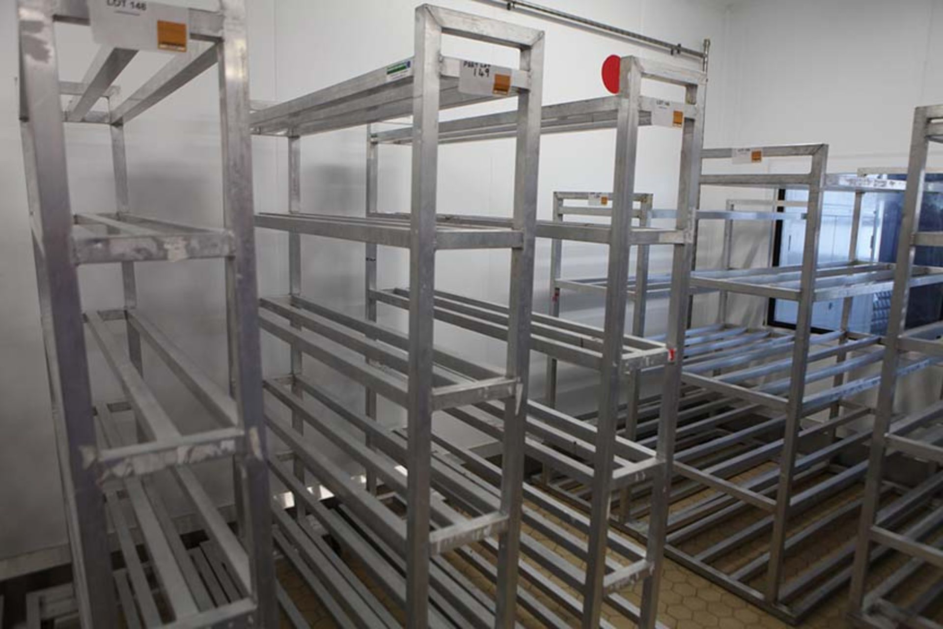 2 Mobile meat drying frames1500 x 600 mm 1970 tall