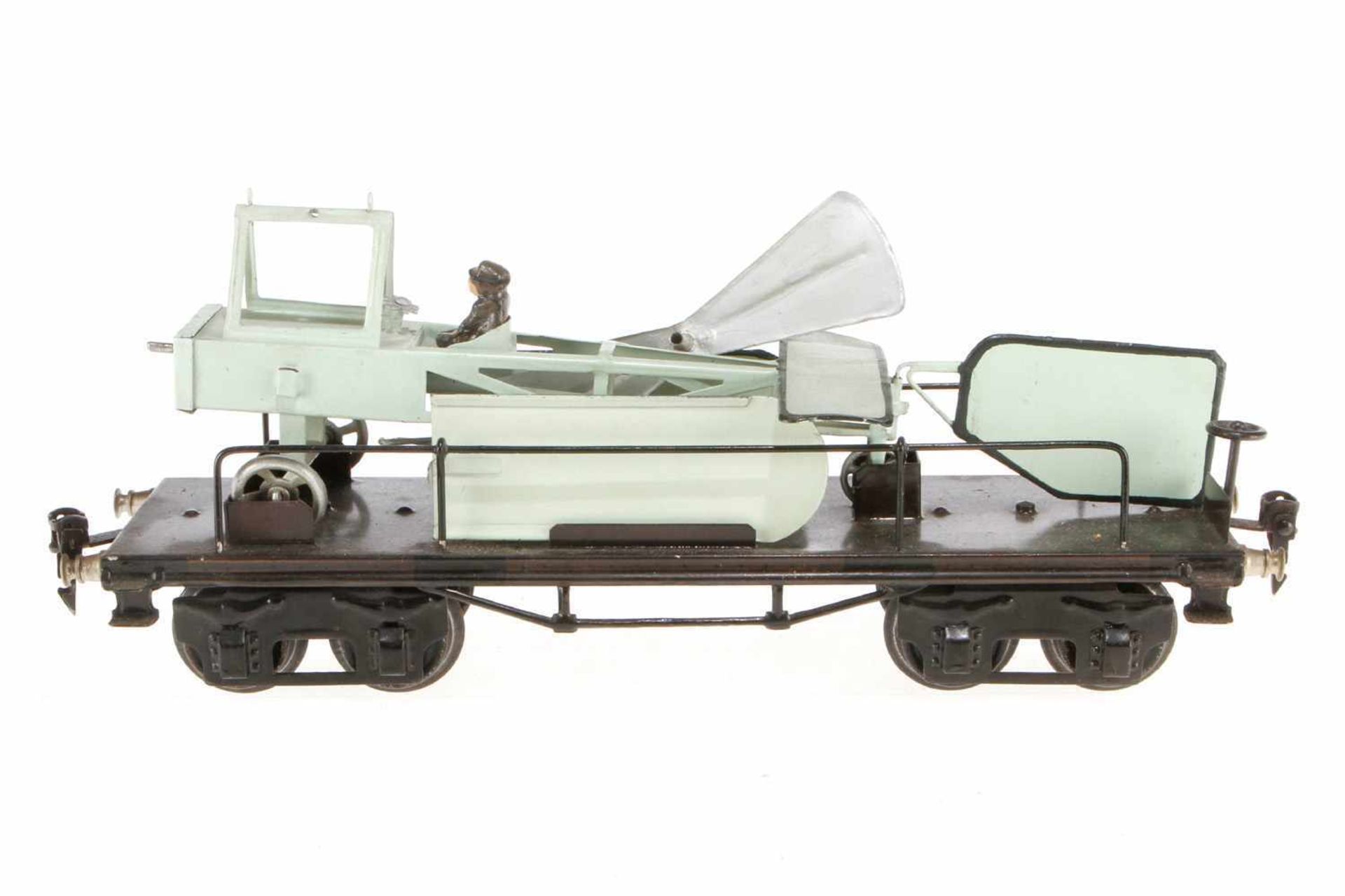 Märklin Flugzeugtransportwagen 1881, S 1, HL, mit Flugzeug und Pilot, kl. Ausbesserungen, LS und