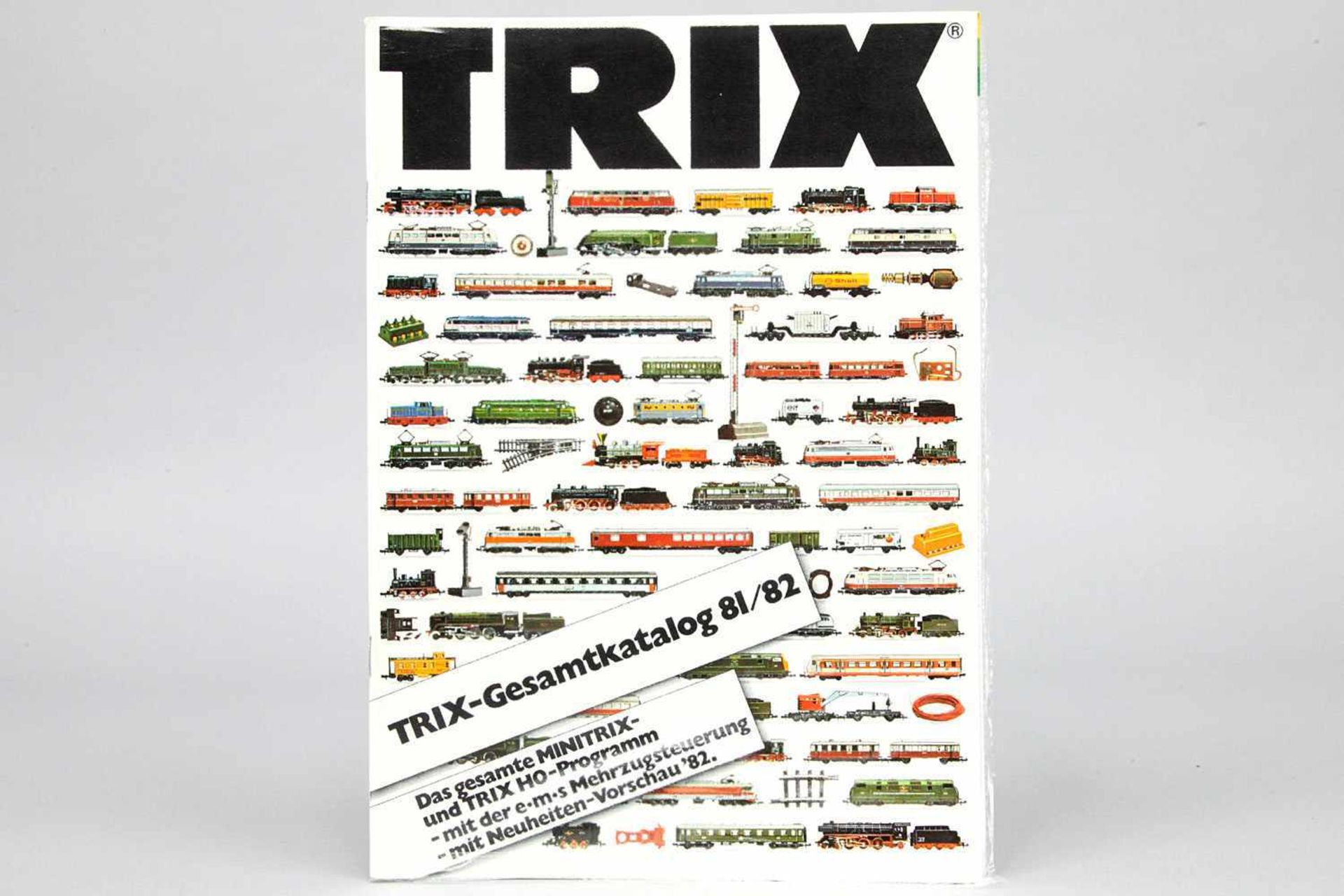 "Trix Gesamtkatalog 81/82", DIN A4, Hochformat, 102 Seiten, ohne Stempel, keine Notizen, leichte