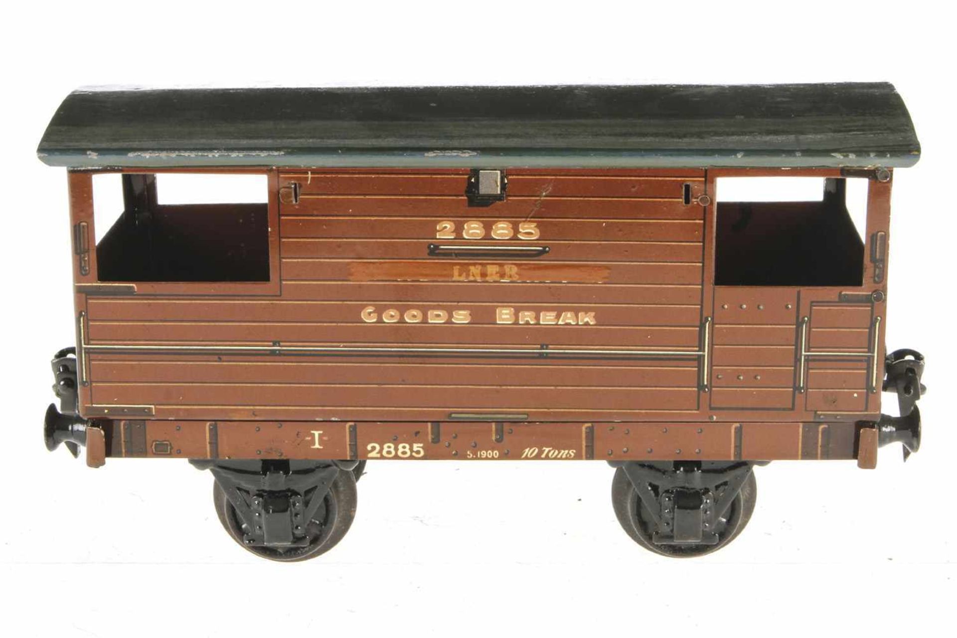 Märklin engl. Bremserwagen 2885 LNER, S 1, CL, Dach nachlackiert, LS tw ausgebessert, L 21, sonst