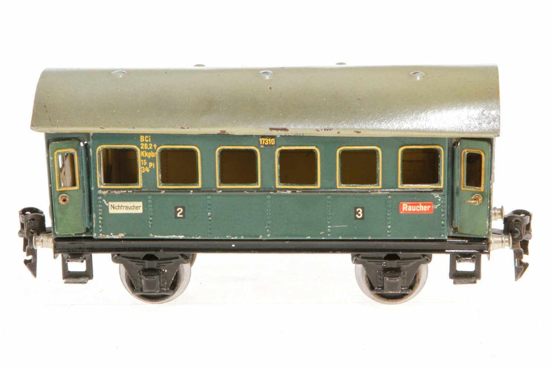 Märklin Personenwagen 1731, S 0, CL, mit 4 AT, 1 Türgriff fehlt, LS, L 18,5, bespielt