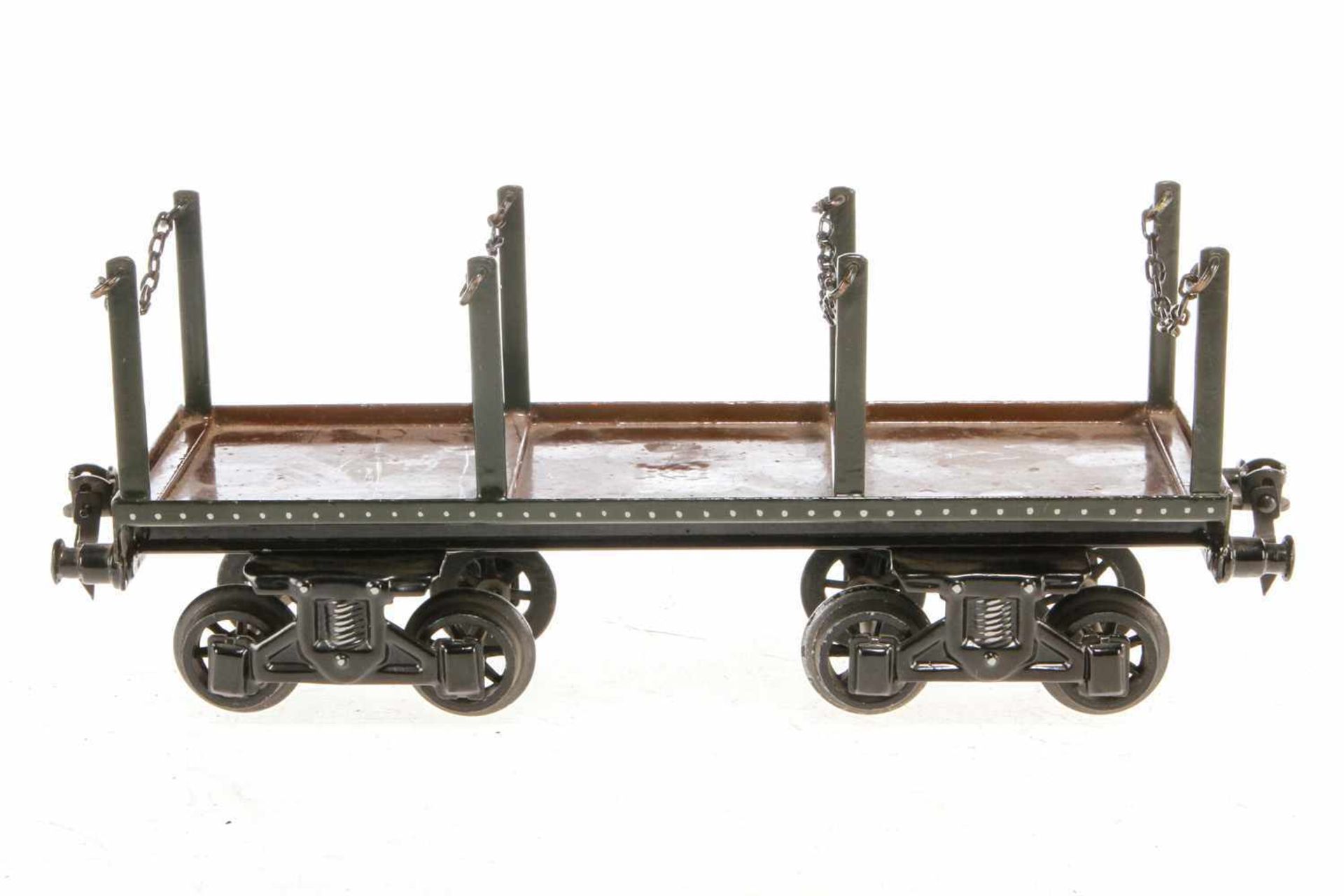 Bing Rungenwagen, S 1, mit Märklin Kupplungen, nachlackiert, L 25, Z 3