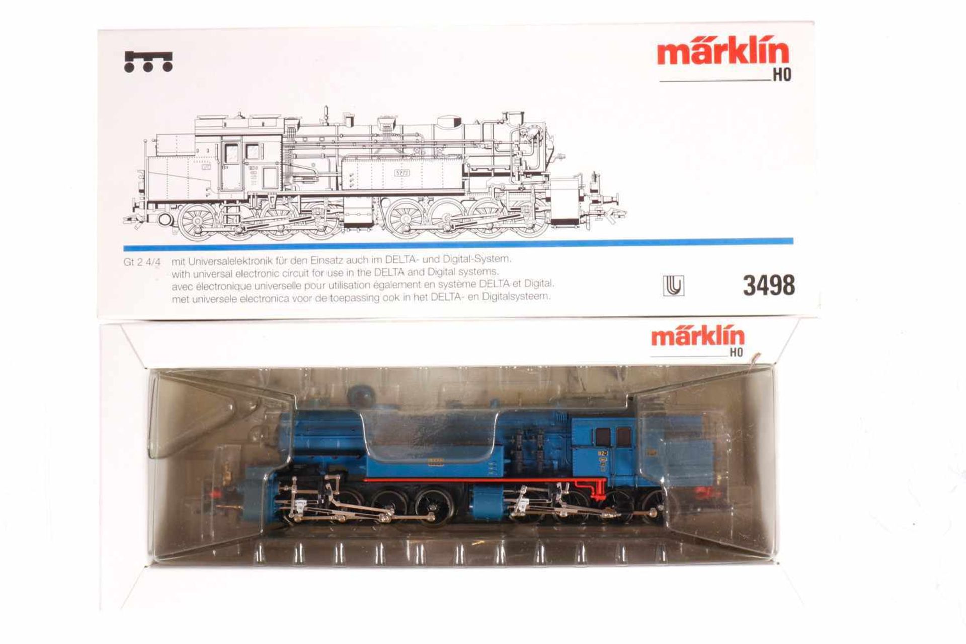 Märklin D-D Tenderlok "5773" 3498, S H0, blau, Alterungsspuren, OK, Z 2