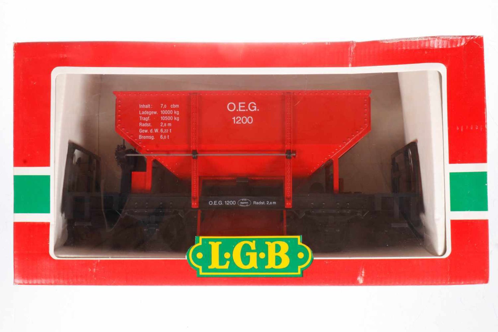 LGB Schotterwagen 4041, S G, rot/schwarz, OK, Z 1-2