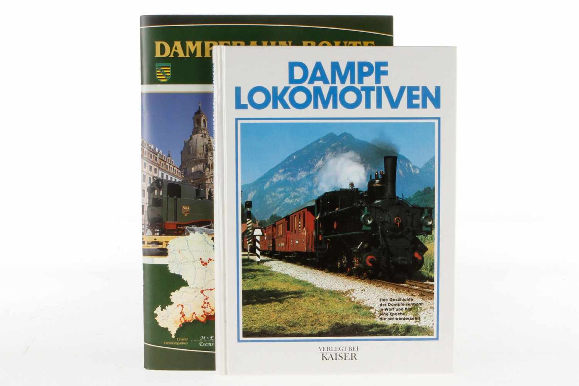 Zeitschrift "Dampfbahn-Route Sachsen" und Buch "Dampflokomotiven", Gebrauchsspuren