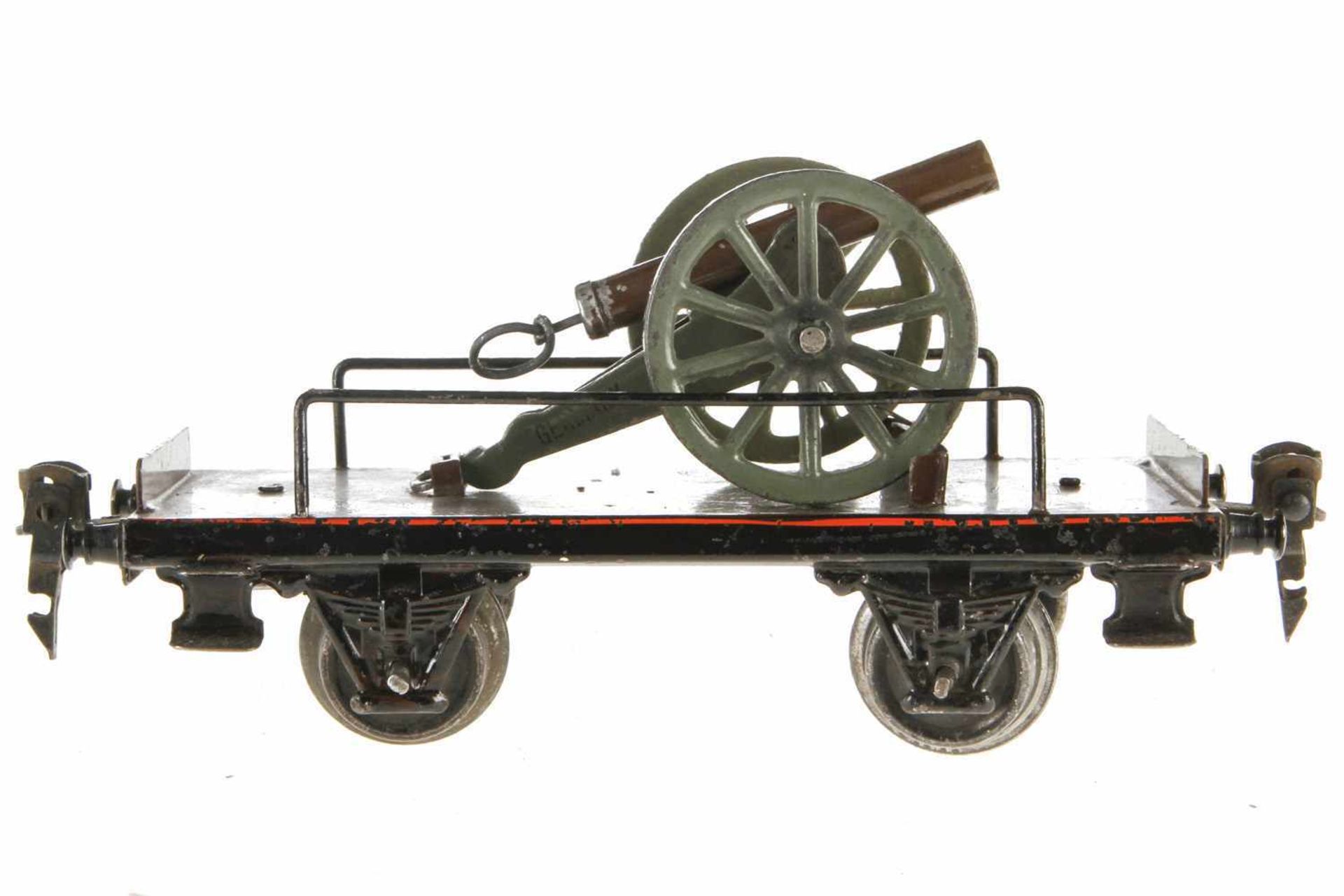 Märklin Plattformwagen 1998, mit Kanone, S 0, HL, L 16,5, Z 2