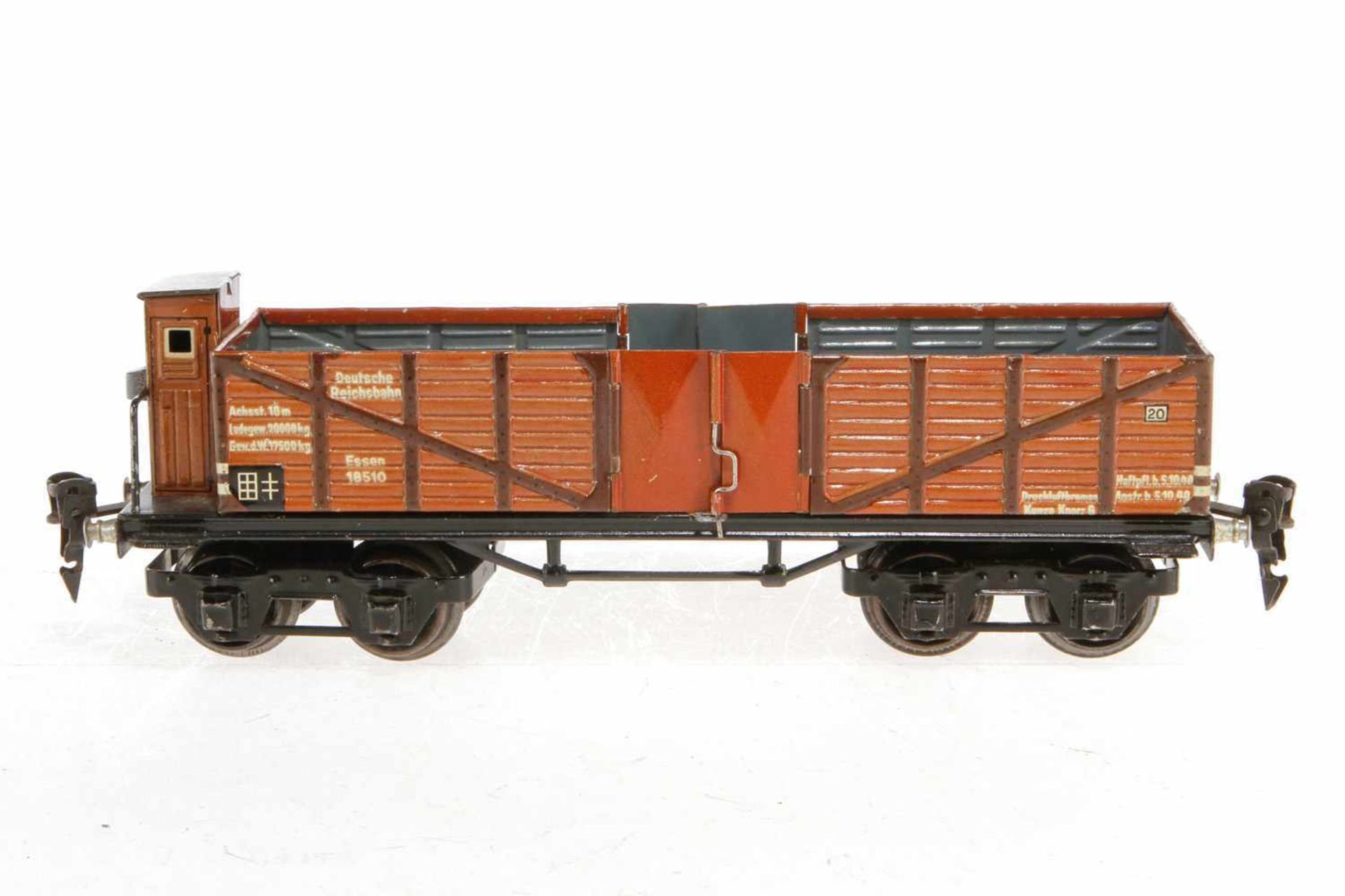 Märklin off. Güterwagen 1851, S 0, CL, mit BRH, 2 x 2 LT und 4 Trittstufen, LS und gealterter