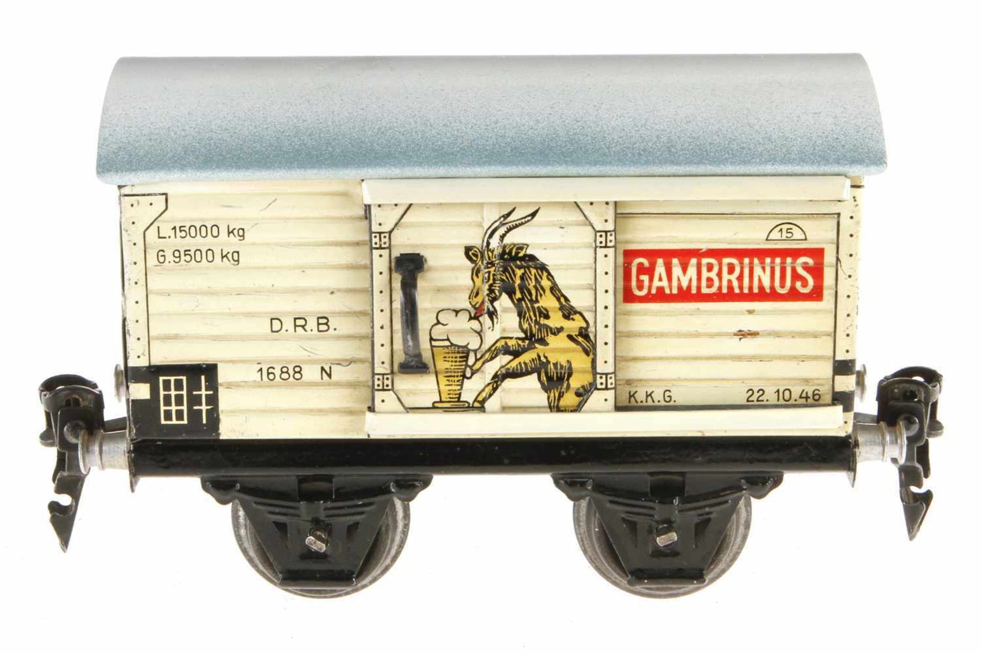 Märklin Gambrinus Bierwagen 1688, S 0, CL, 1 ST, Dach ersetzt, L 13, sonst Z 2