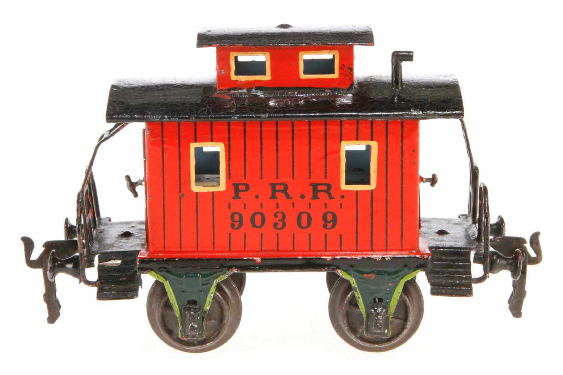 Märklin amerik. Caboosewagen 2955, S 1, uralt, HL, mit Inneneinrichtung, Ofen und 2 AT, LS tw