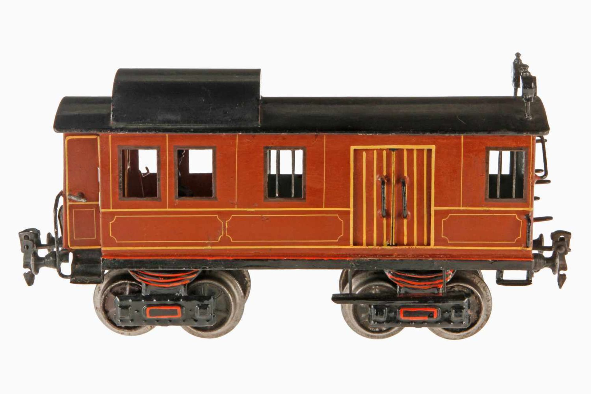 Märklin Gepäckwagen 1846, S 1, uralt, HL, mit Inneneinrichtung, 2 AT, 2 x 2 ST, 4A und 2 imit.