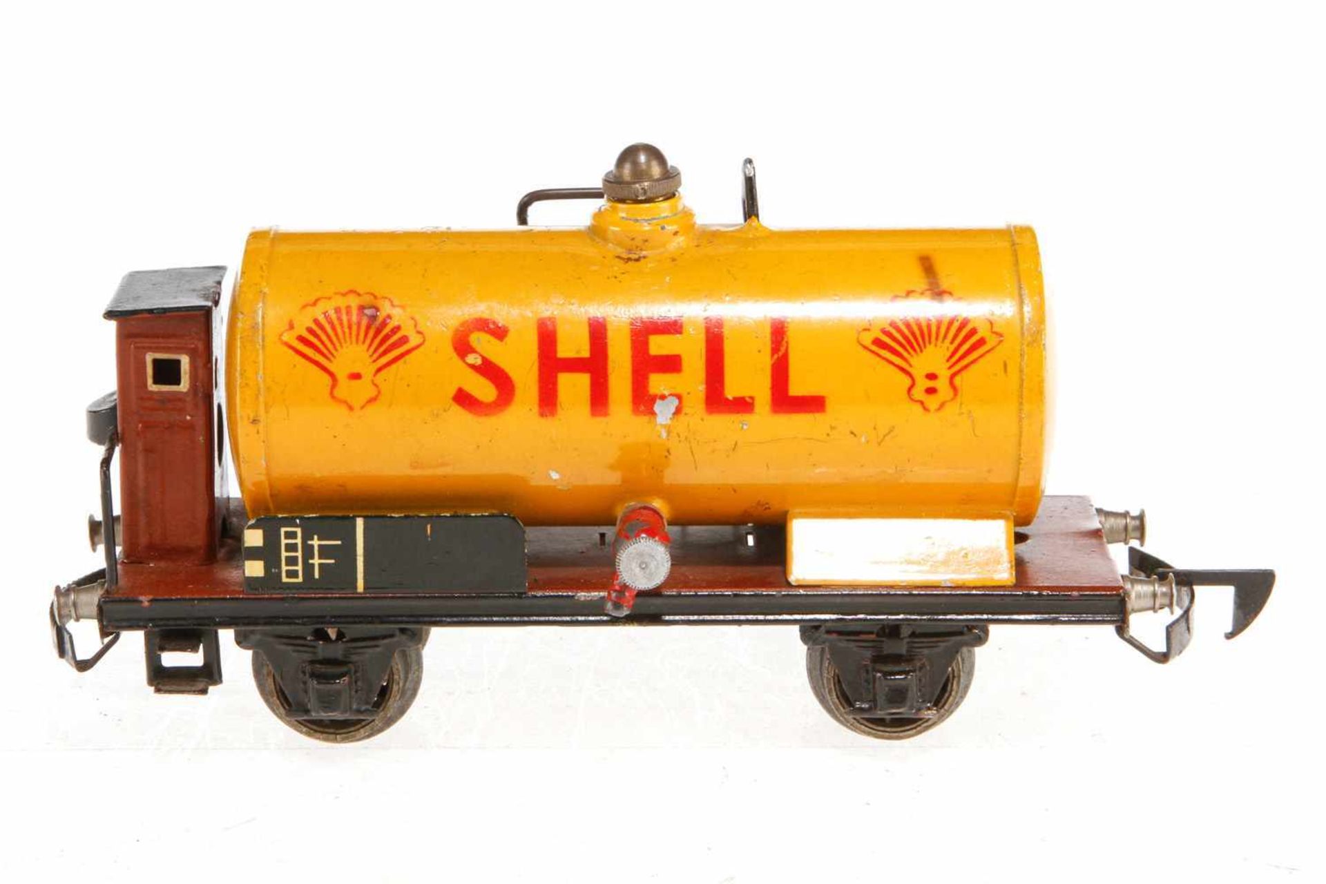 Märklin Shell Kesselwagen 1774, S 0, HL, mit autom. Kupplung, LS und gealterter Lack, Füllschraube