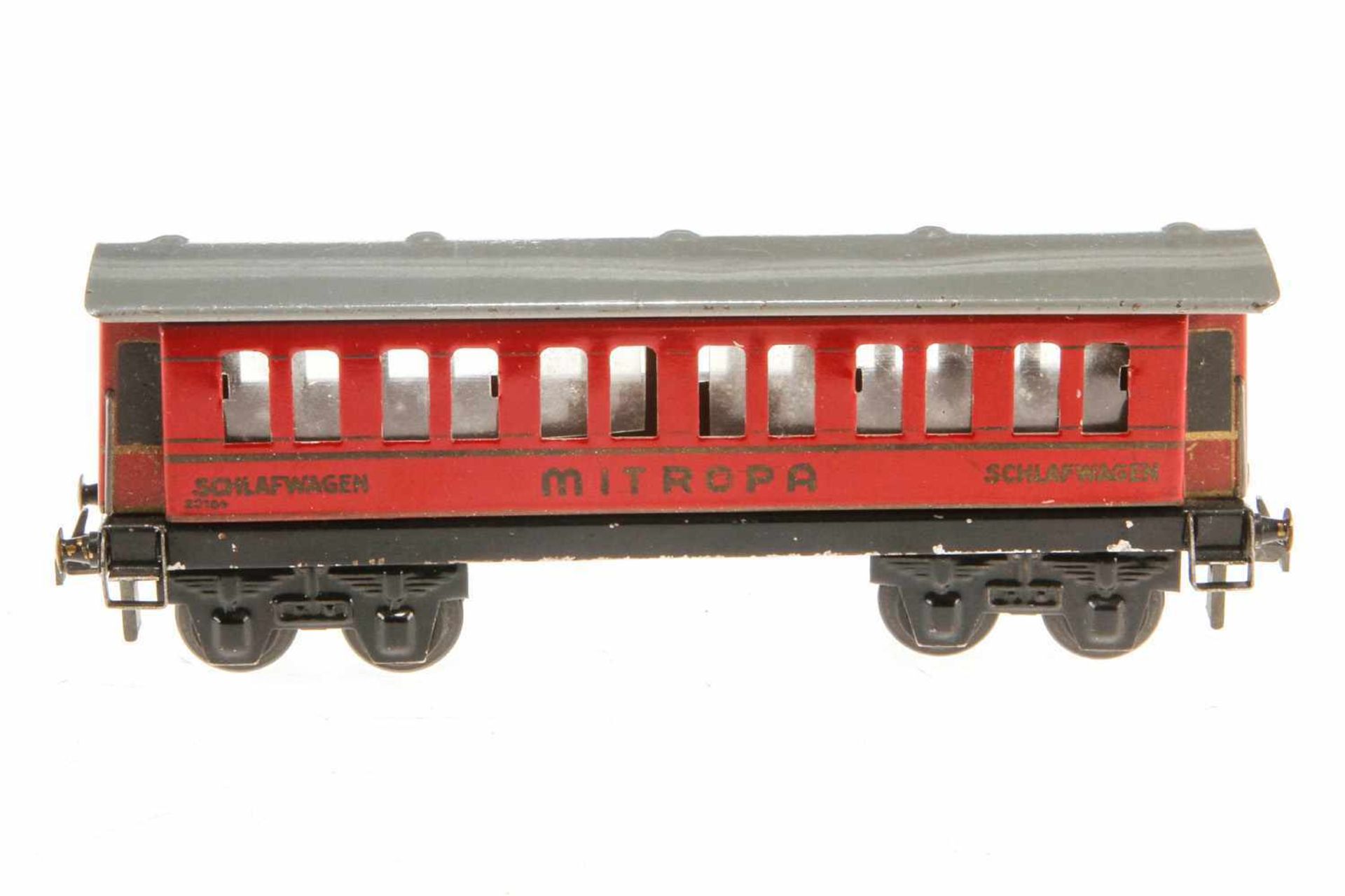 Trix Express Mitropa Schlafwagen 20/154, S H0, rot, VK, LS, L 13,5, sonst noch Z 2