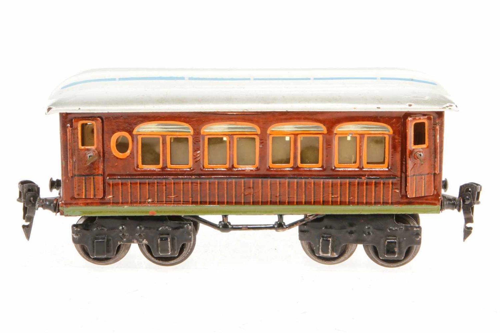 Märklin Schlafwagen 1894, S 0, HL, mit Inneneinrichtung und 4 AT, ohne Beschriftung, LS und