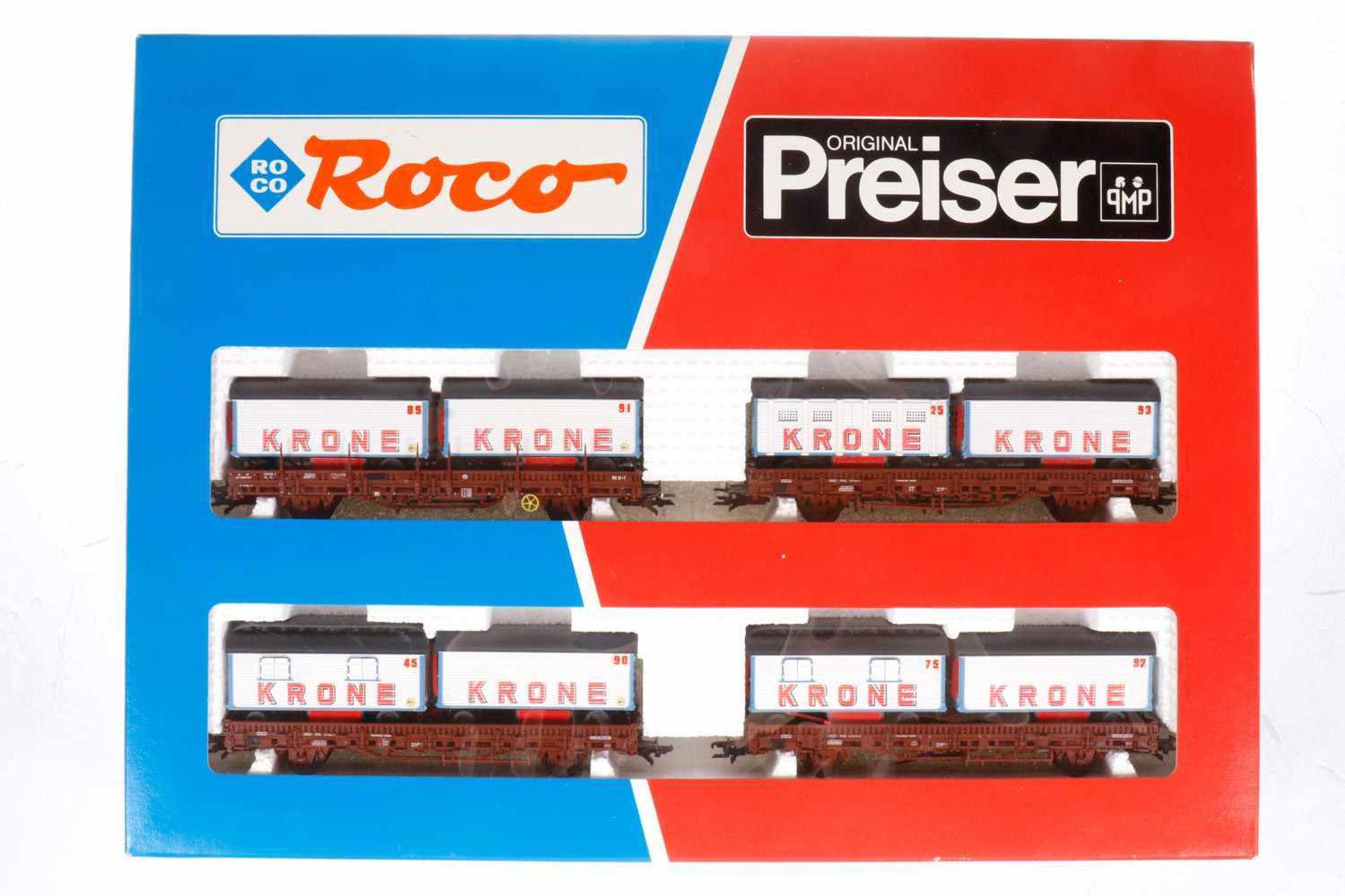 Roco/Preiser Wagen-Set 44008/30725, S H0, 4-teilig, OK, Z 1-2
