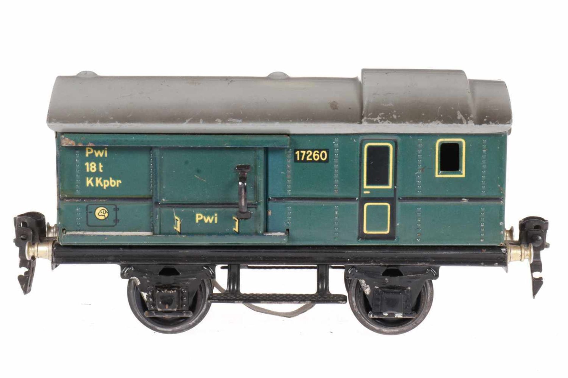 Märklin Gepäckwagen 1726, S 0, CL, mit 2 ST und Schlussbeleuchtung, LS, L 16,5, Z 2-3