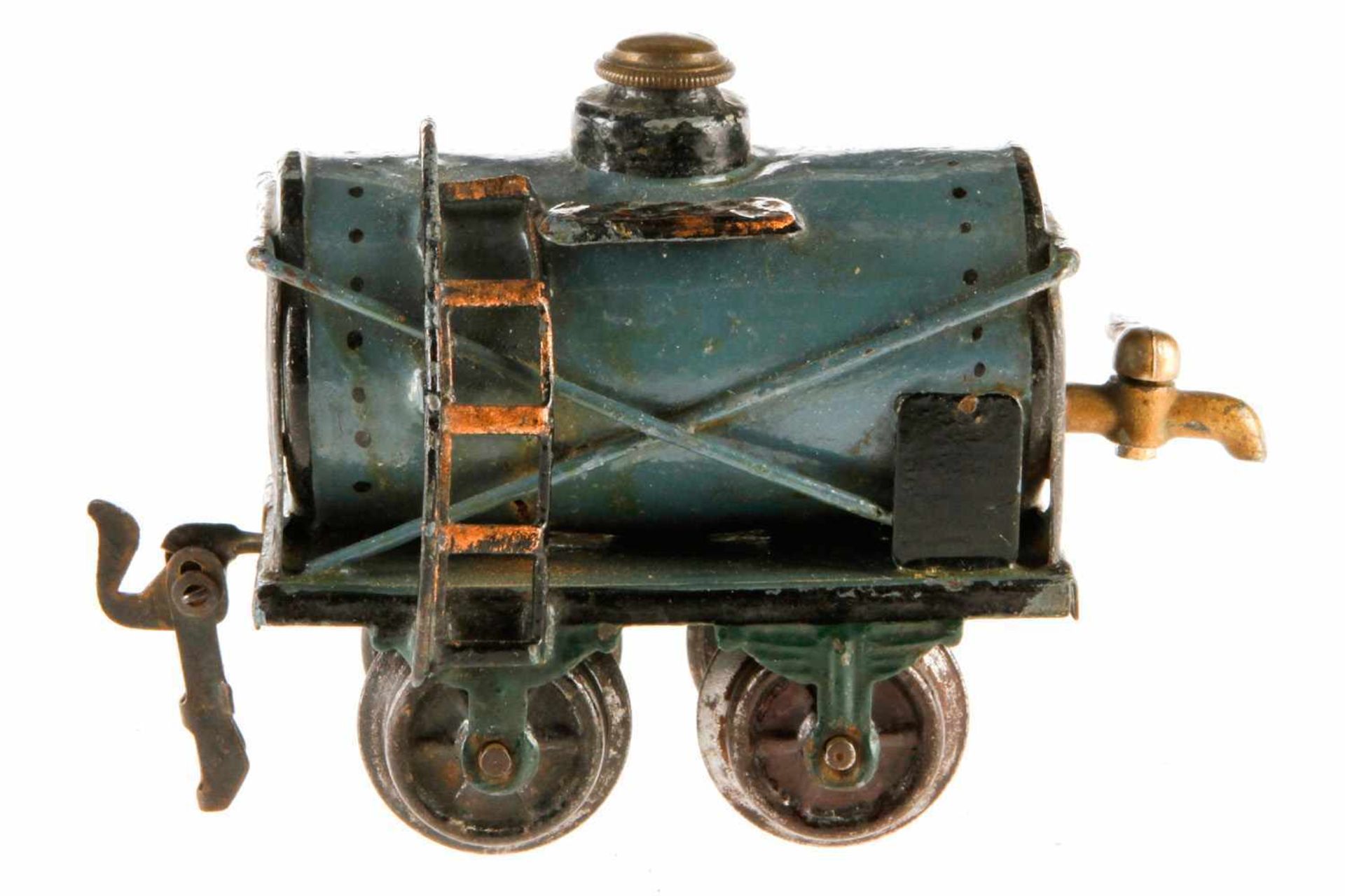 Märklin amerikanischer Petroleumwagen 1812, S 0, uralt, HL, mit fremdem Hahn, 1 Kupplung fehlt, LS