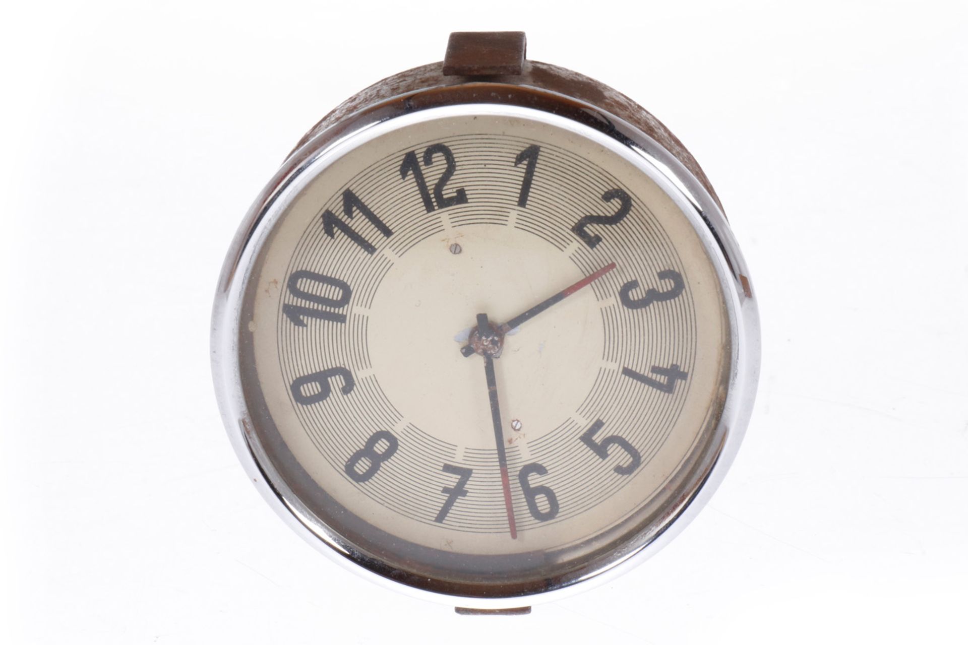 Einbau-Uhr für Oldtimer, intakt, Durchmesser 9 cm