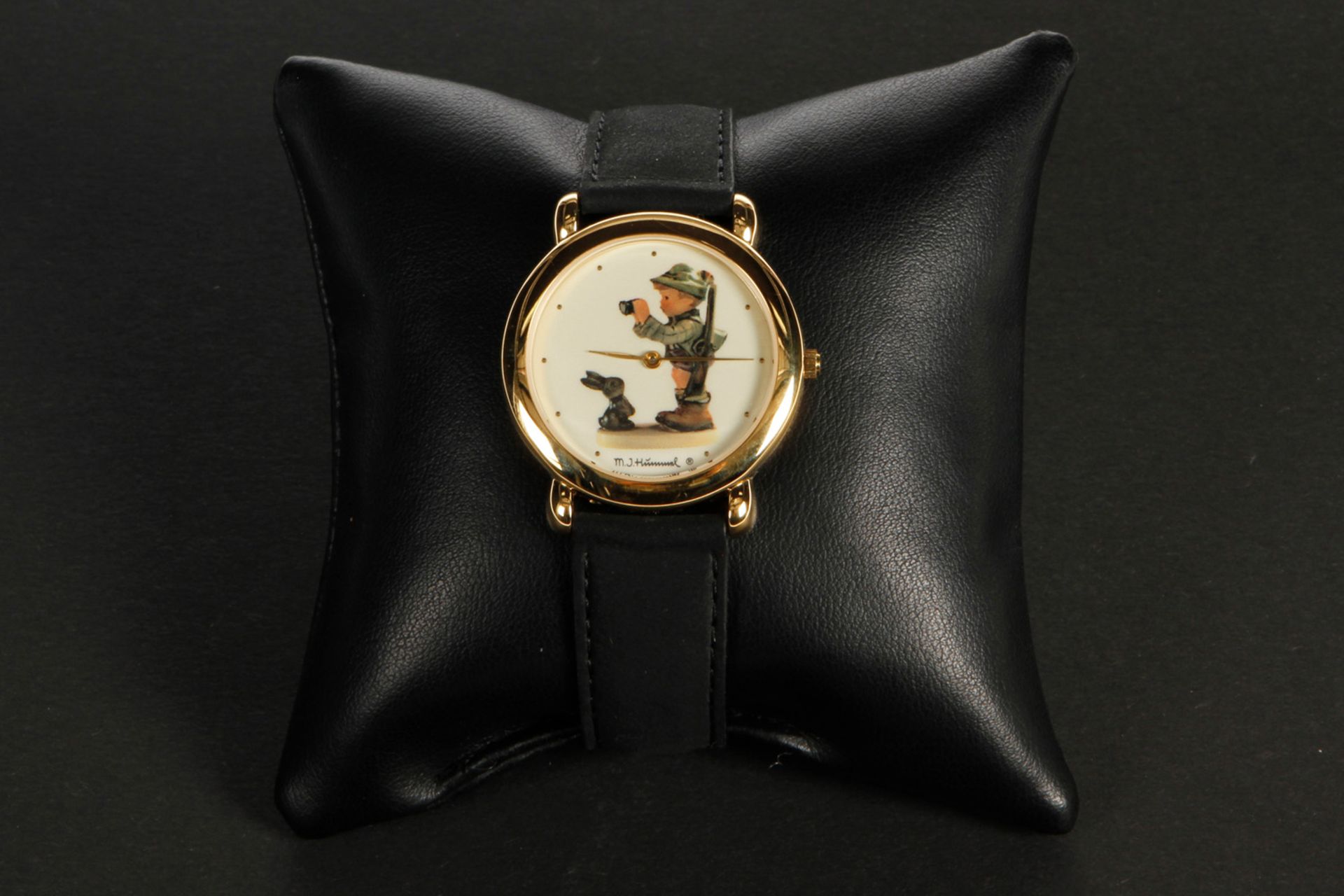 Hummel Armbanduhr Nr. 307 "Weidmannsheil!" Nr. 1839 G, Quarz, Lederarmband, neuwertig, OK