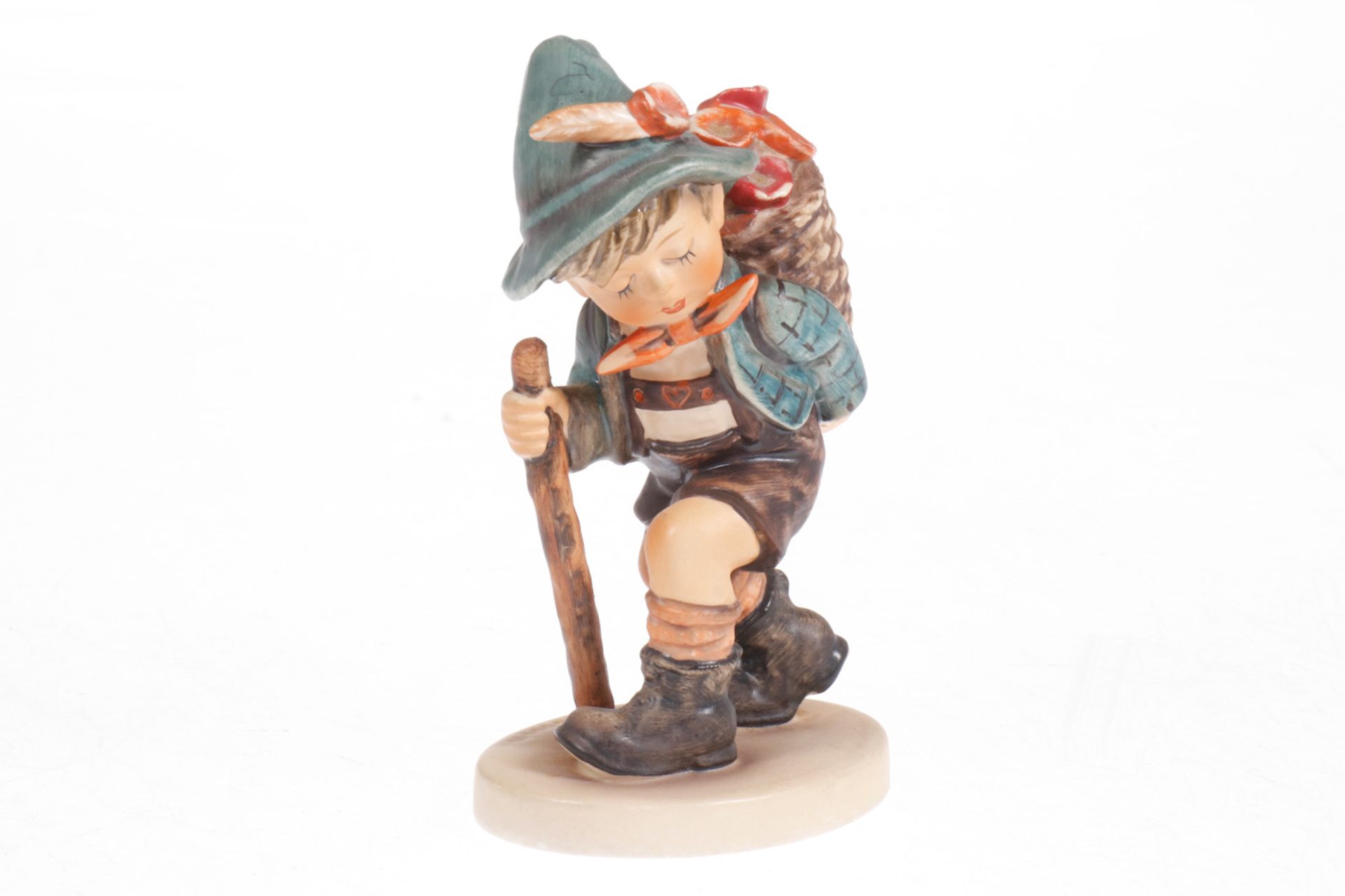 Hummel Figur "Zum Blumenmarkt", Modellnr. 381, hergestellt zwischen 1964-72, 2. Wahl, H 12,5 cm