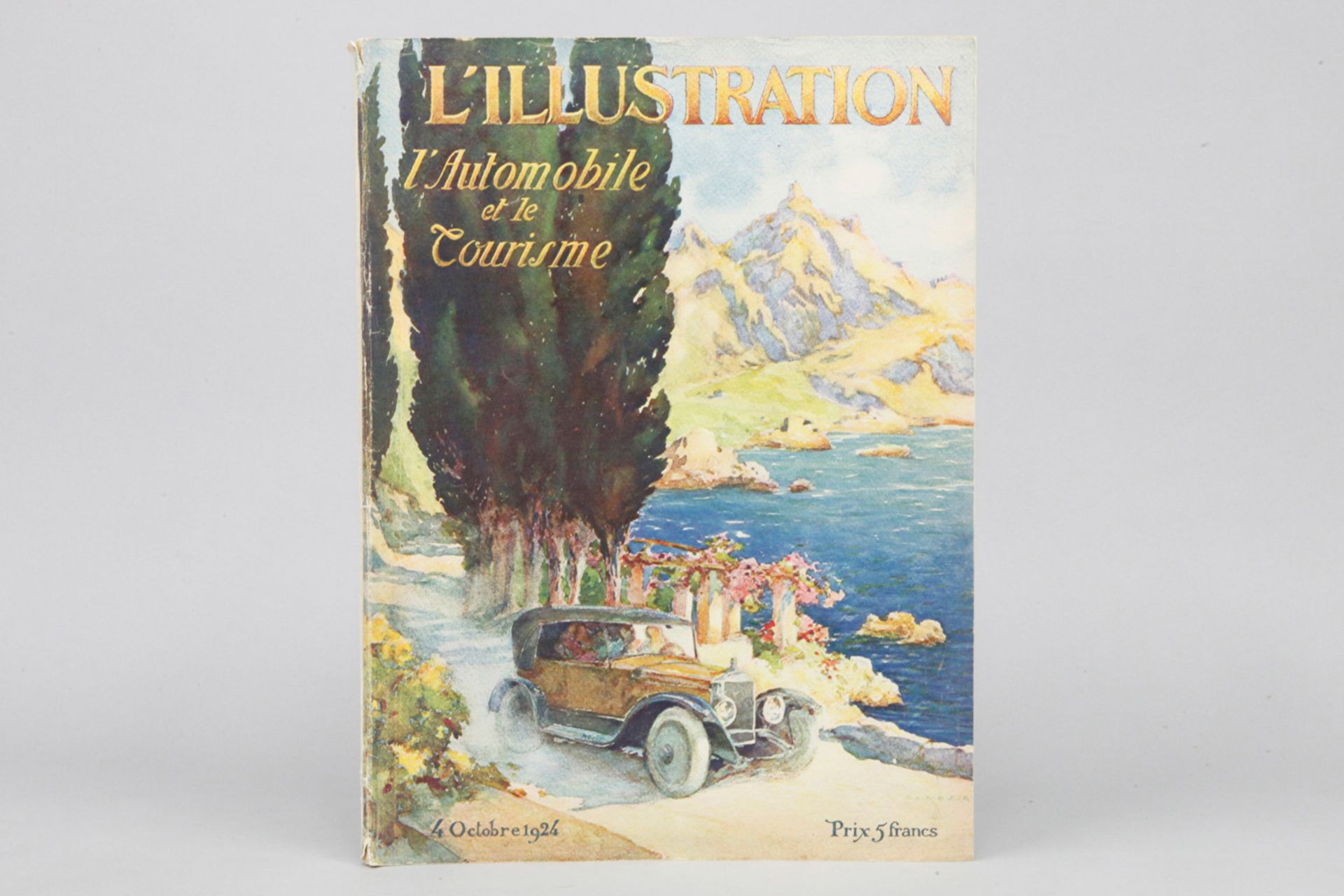 Automobilzeitschrift "L'Illustration L'Automobile et le Tourisme", 1924, farbig bebildert mit