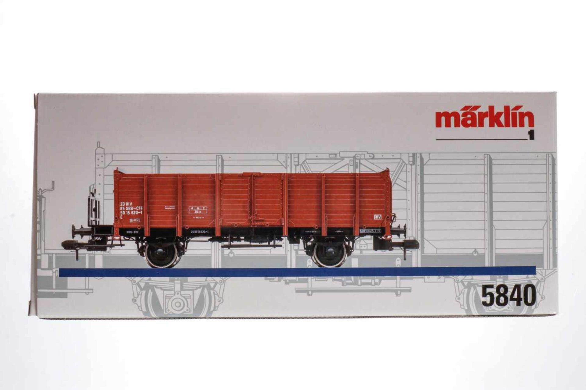 Märklin offener Güterwagen 5840, S 1, braun, L 31, OK, Z 1-2