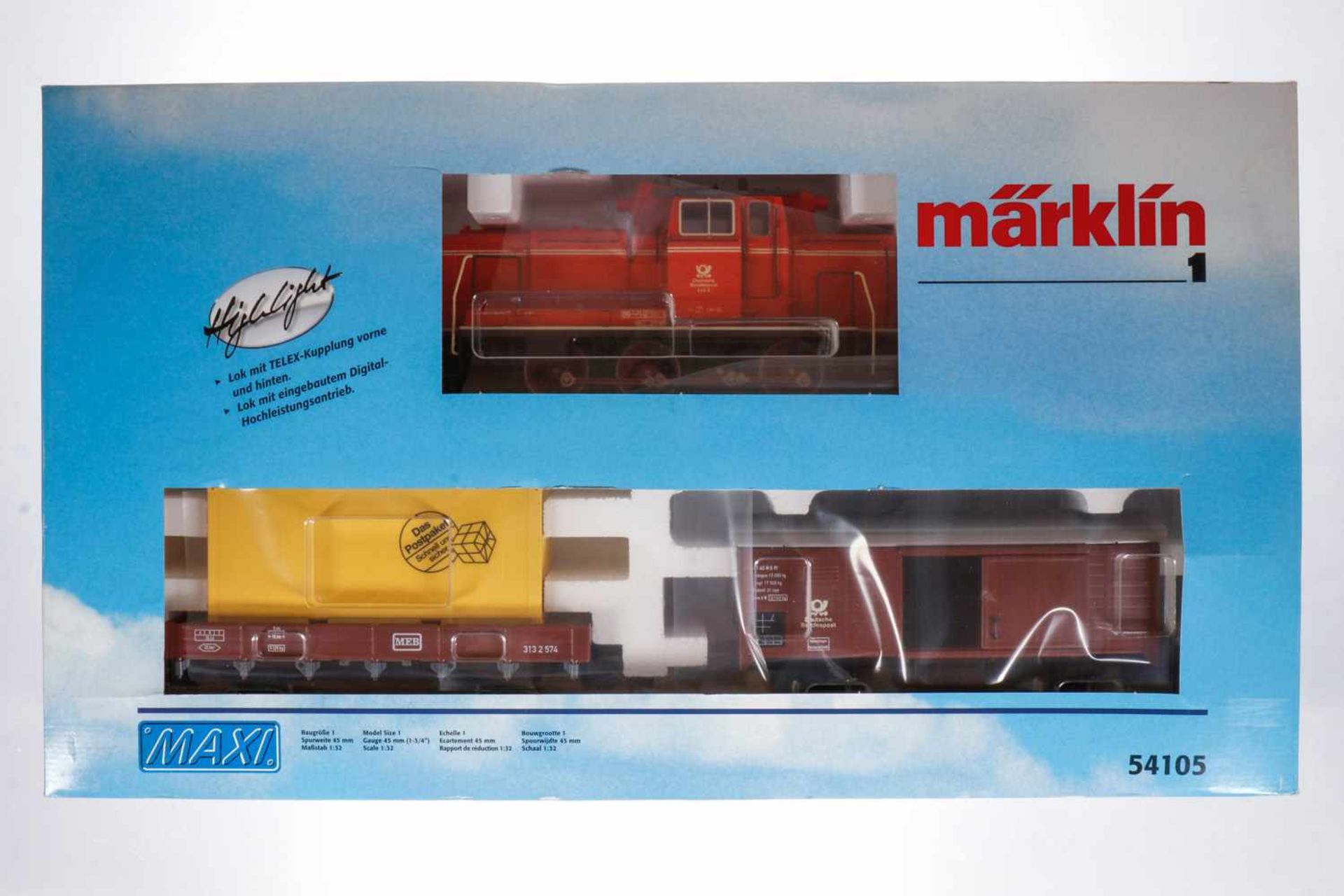 Märklin Maxi Zugpackung "Postverkehr" 54105, S 1, komplett, OK, Z 1-2
