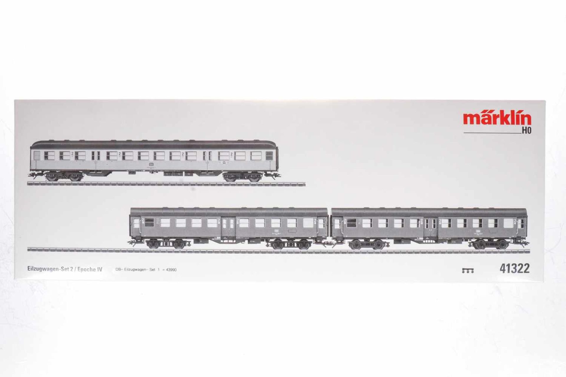 Märklin Eilzugwagen-Set 2 "Epoche IV" 41322, S H0, komplett, OK, Z 1-2