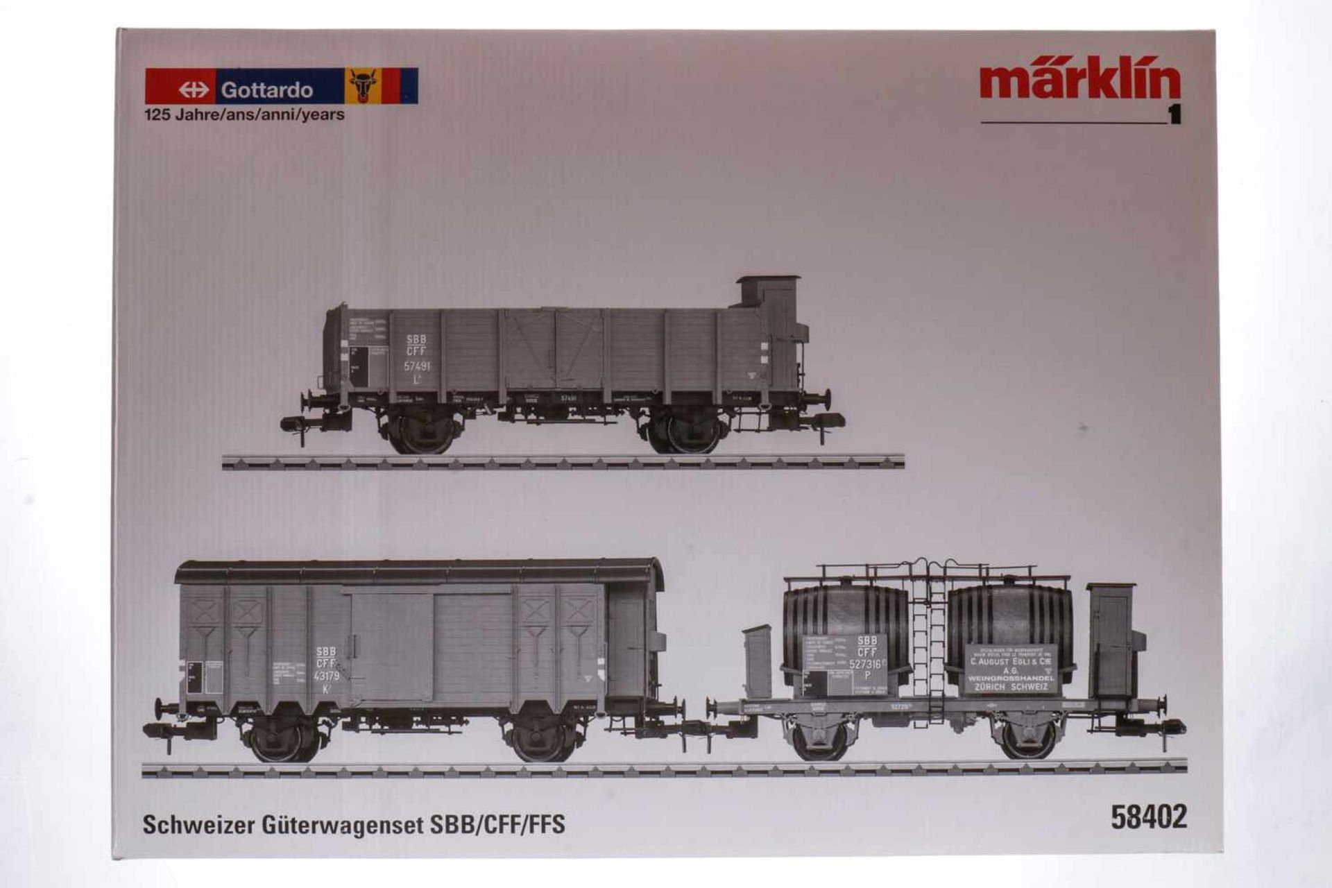 Märklin schweizer Güterwagen-Set 58402, S 1, komplett, OK, Z 1-2