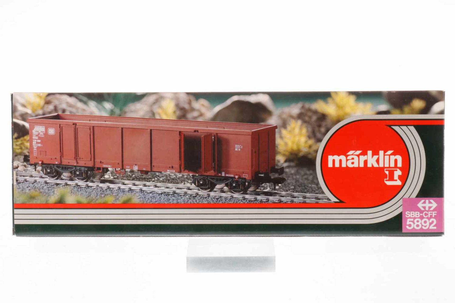 Märklin schweizer offener Güterwagen 5892, S 1, rosa, OK, Z 1-2