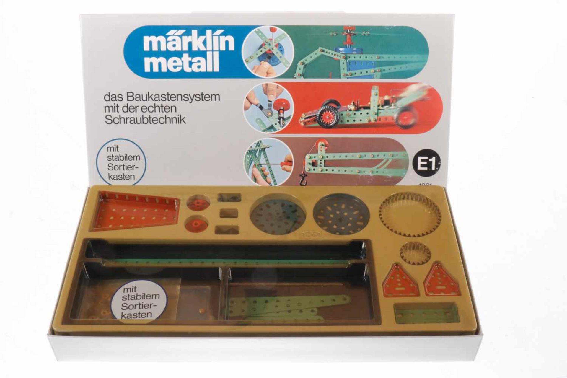 Märklin Metallbaukasten "E 1" 1061, wohl komplett, OK