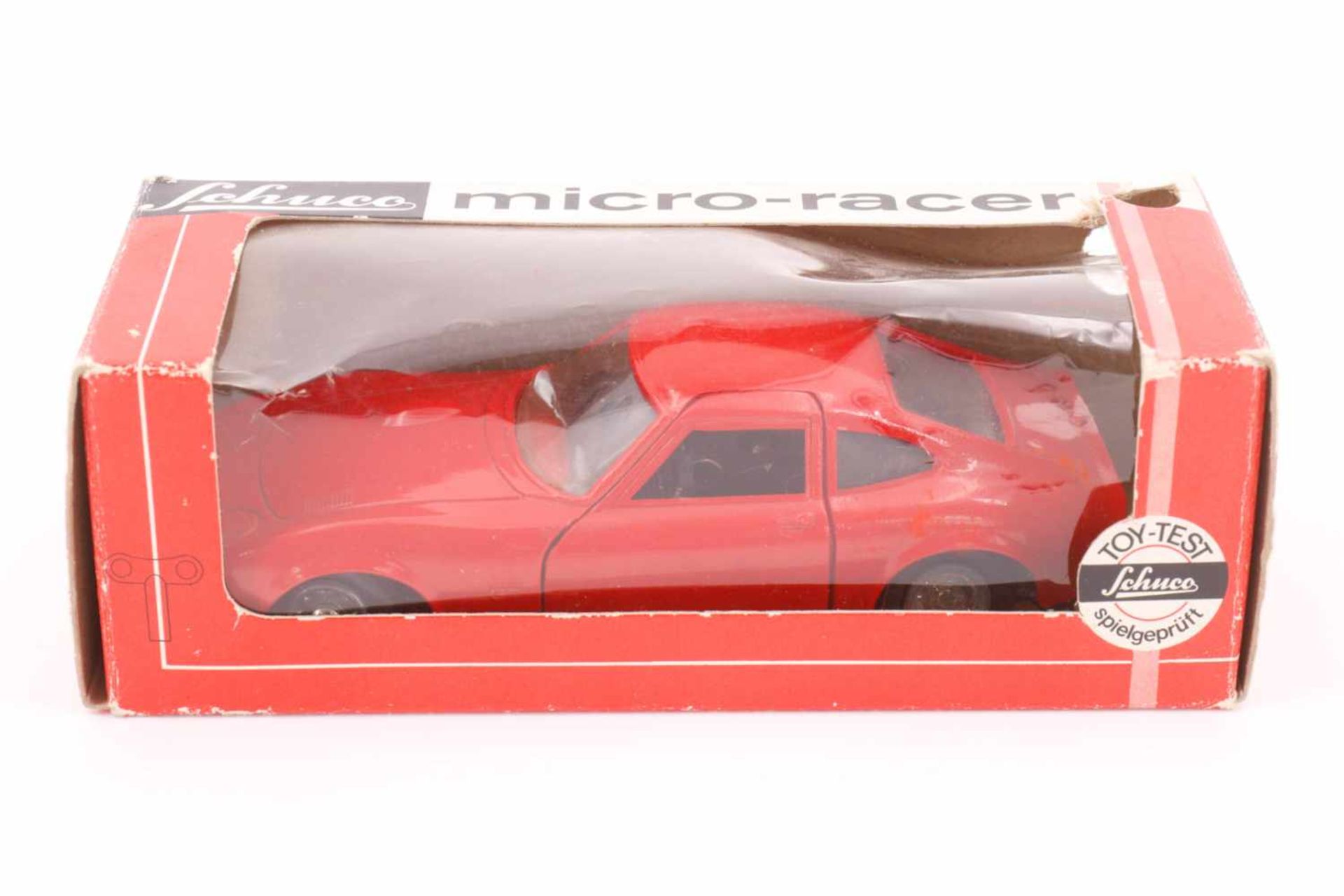 Schuco Micro Racer 1048, Western Germany, rot, Uhrwerk intakt, mit Schlüssel und Anleitung,
