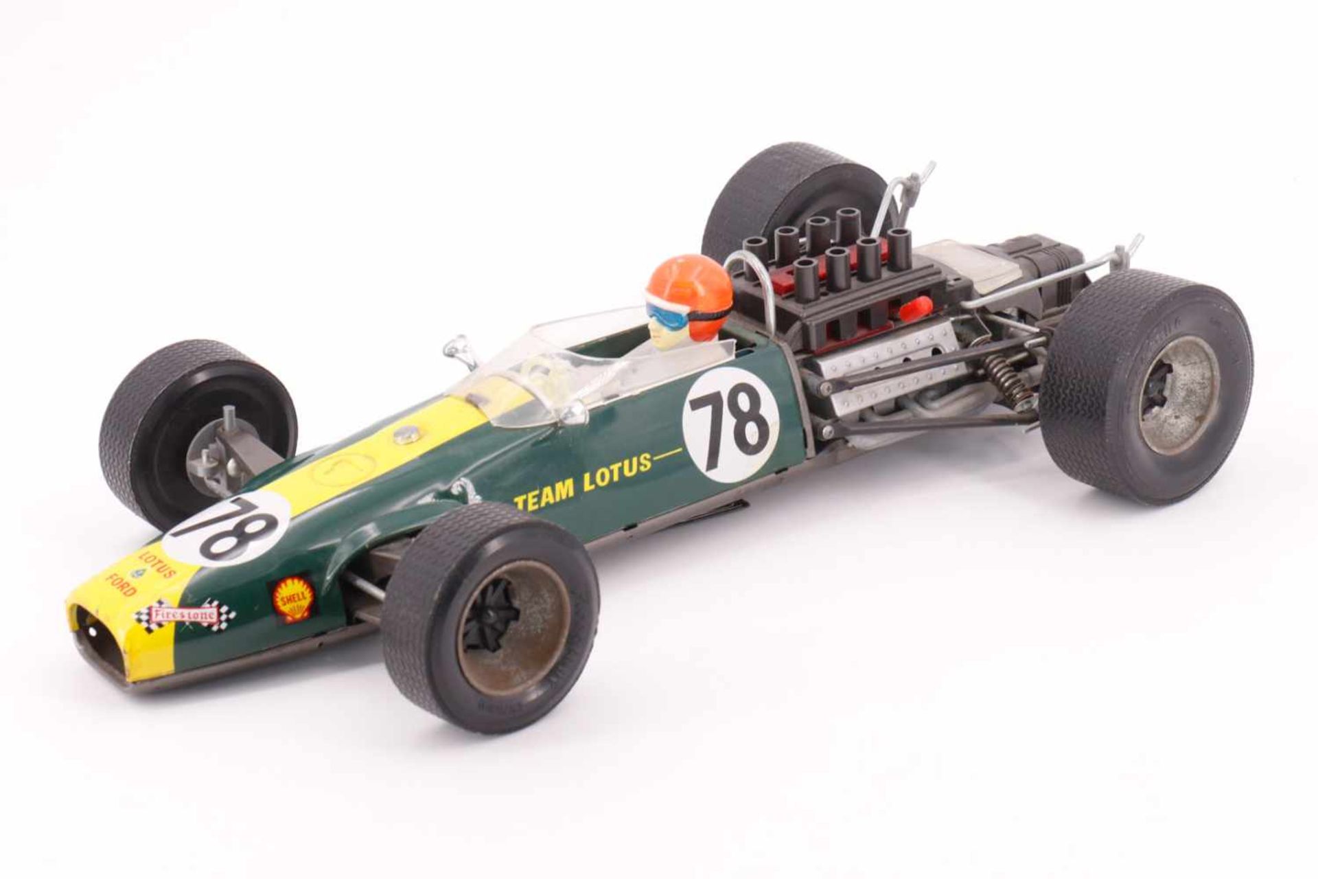 Lotus Ford Nr. 78, Japan, Blech/Kunststoff, batteriebetrieben, Alterungs- und Gebrauchsspuren, L 40,