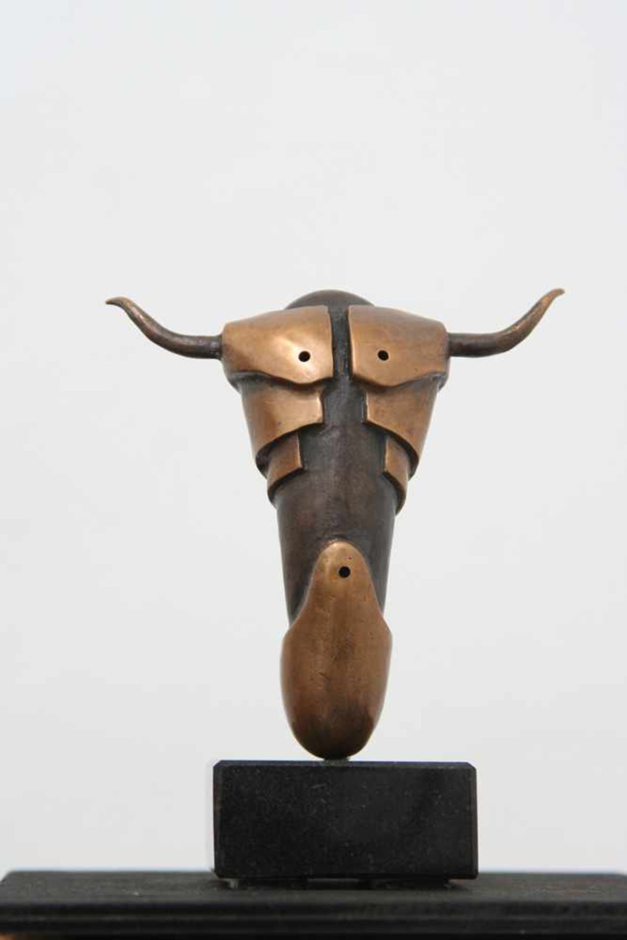 Tom Lehnigk, "Gehörnter" Bronze 0/50, 2008, Erotika 11 x 14 x 55 cm- - -22.50 % buyer's premium on