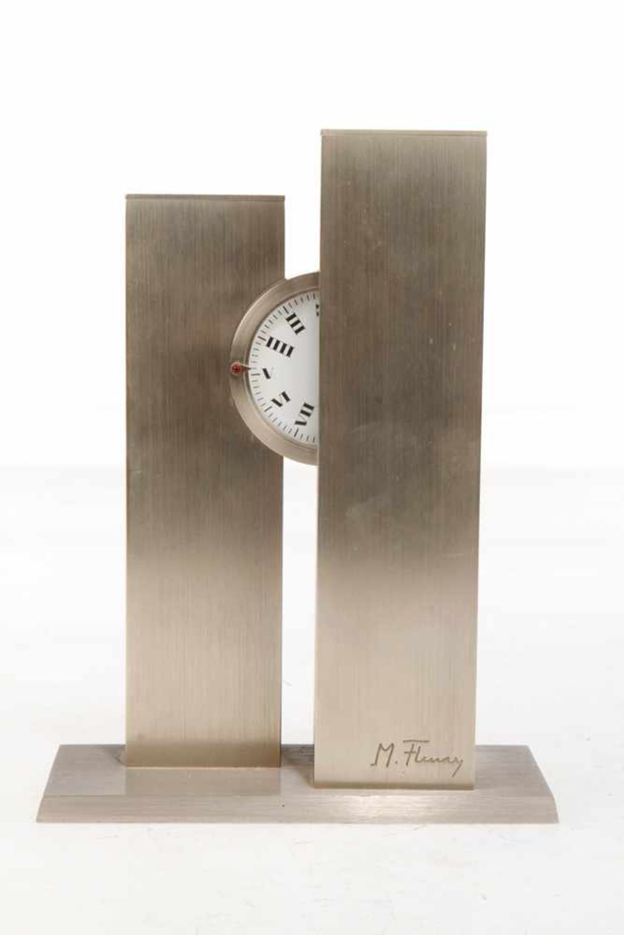 "M. Fleury" Design-Tischuhr "Horloge Nycthémérale", signiert "M. Fleury", limitierte Auflage, 132/ - Image 2 of 8