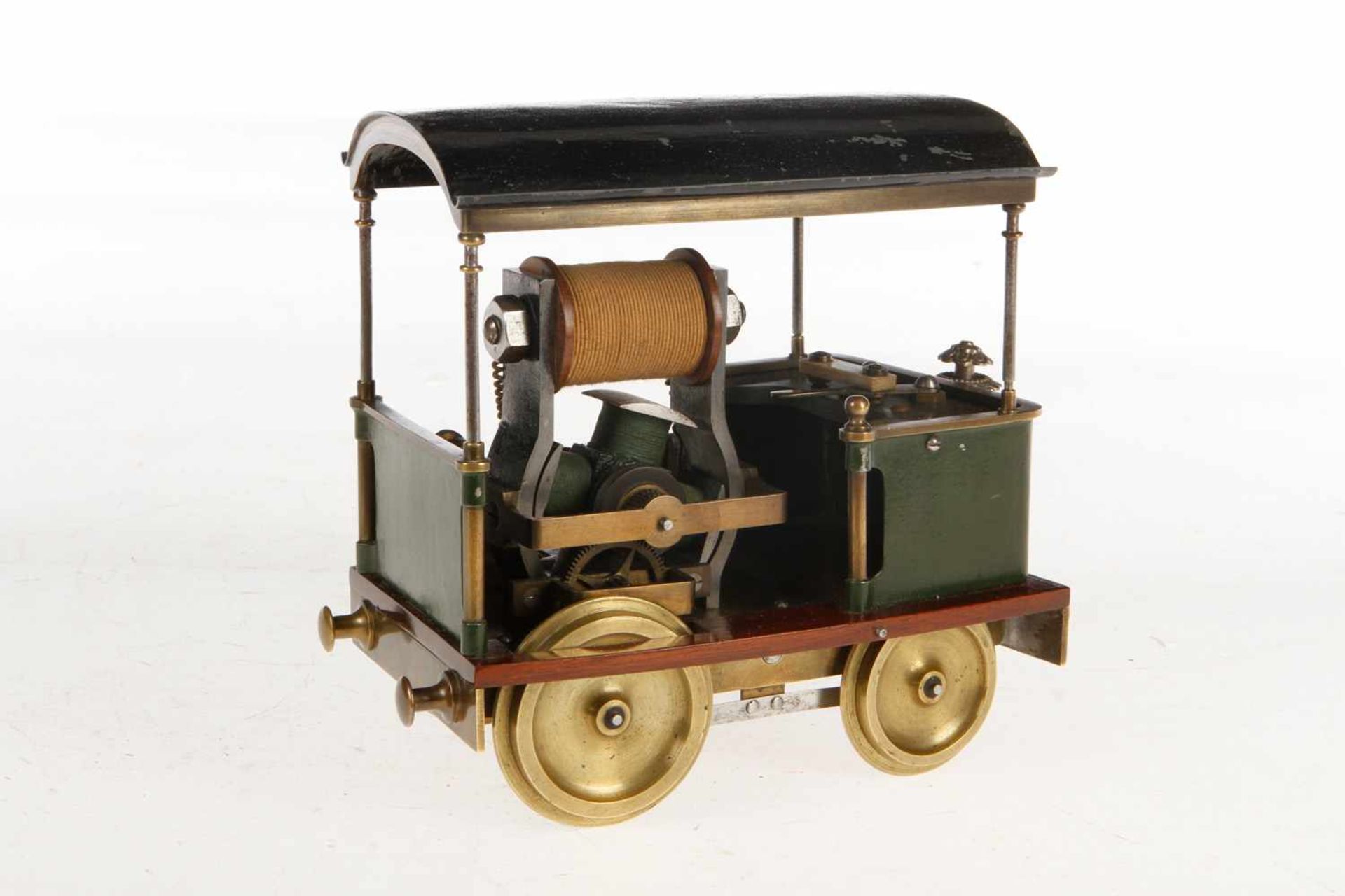 Elektrischer Motorwagen, Frankreich, um 1900, Spurweite 70 mm, für Kurvenfahrt, konstruierte, - Bild 8 aus 10