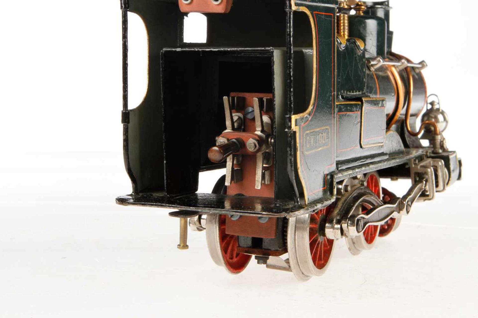 Märklin 2-B französische PLM-Lok E 3021 "Coupé Vent", mit 4A-Tender, Spur 1, grün handlackiert, - Bild 14 aus 14