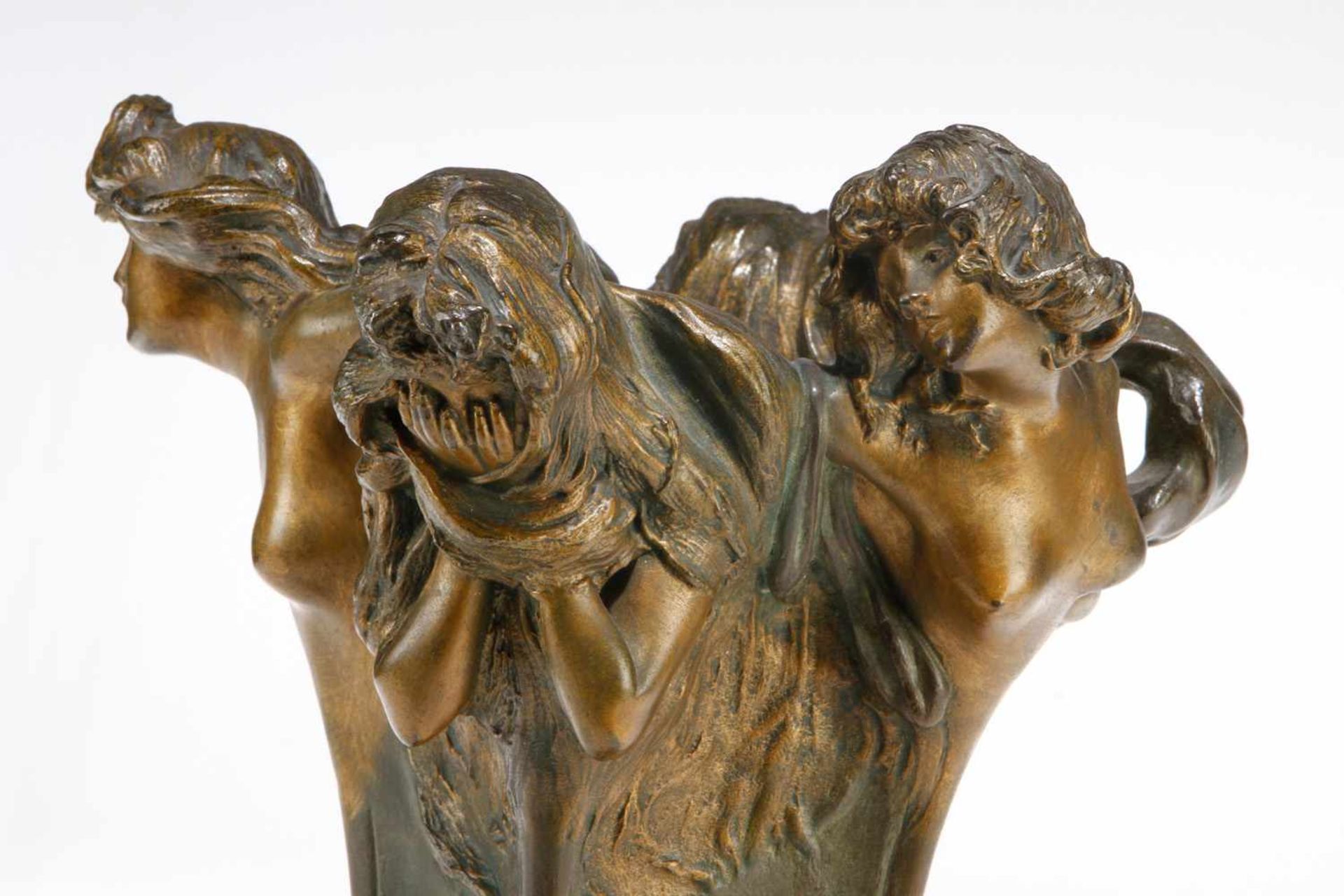 Vase "Le Desan" "Peyre 99", Raphael Charles Peyre 1872-1949, Jugendstilvase, Guss, patiniert mit - Image 3 of 5