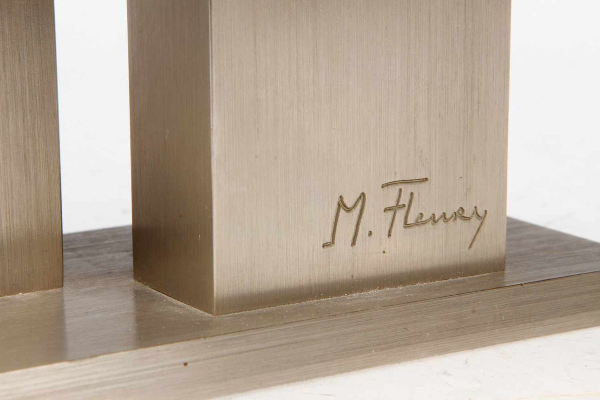 "M. Fleury" Design-Tischuhr "Horloge Nycthémérale", signiert "M. Fleury", limitierte Auflage, 132/ - Image 4 of 8